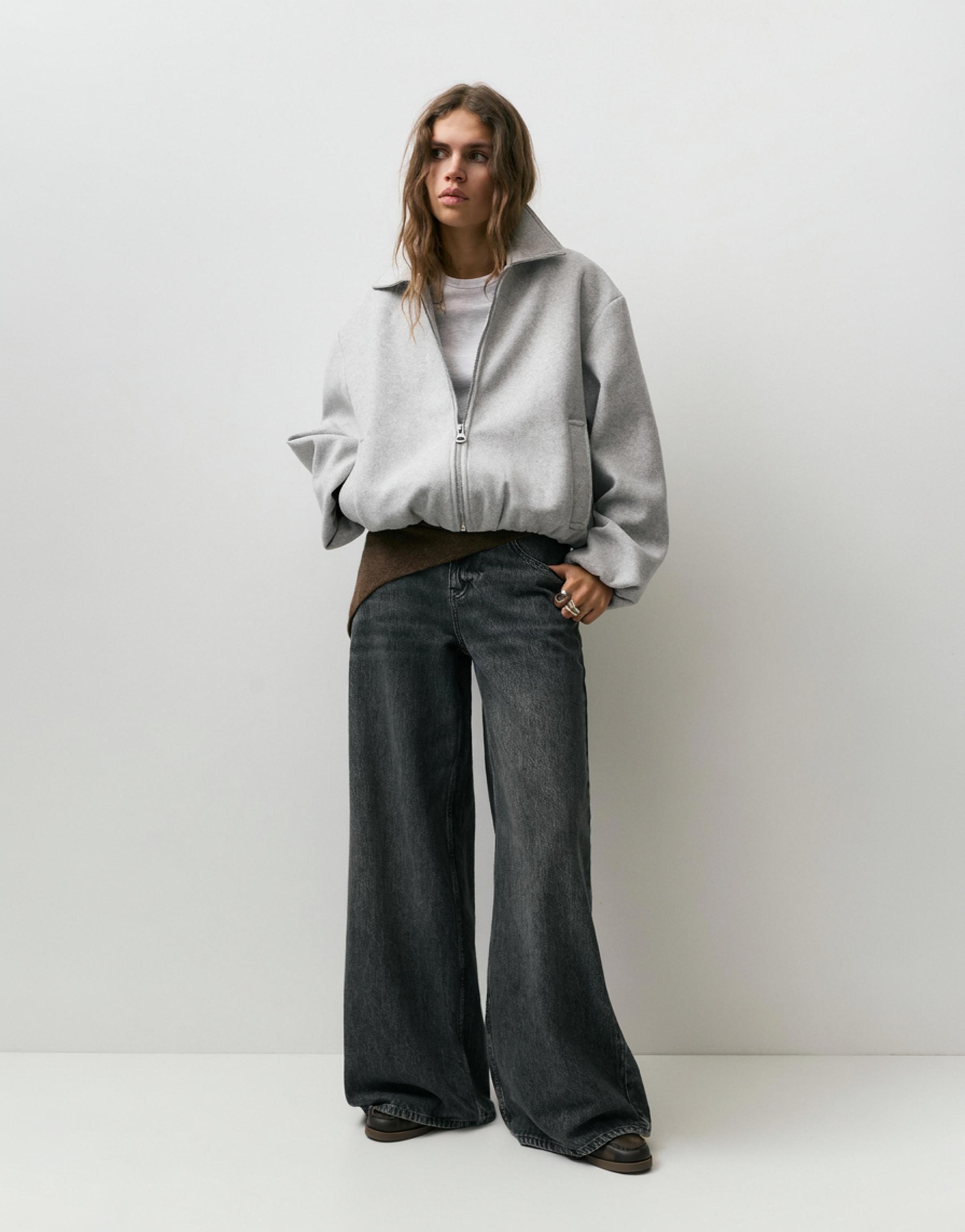 Yumuşak kumaş balon ceket - Görsel 41