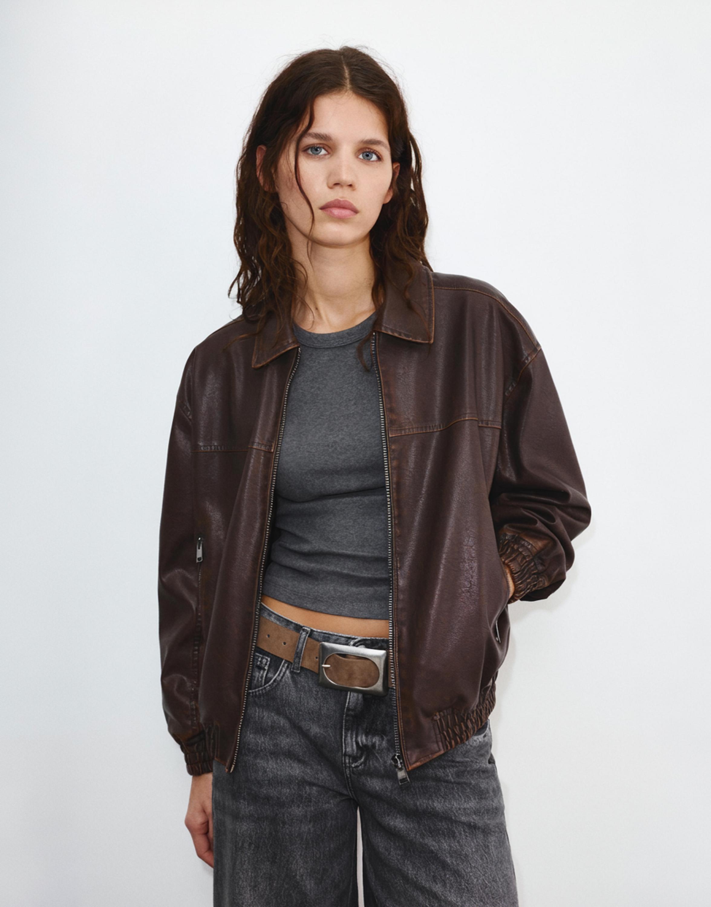 Suni Deri Baba Kesim Ceket - Görsel 68