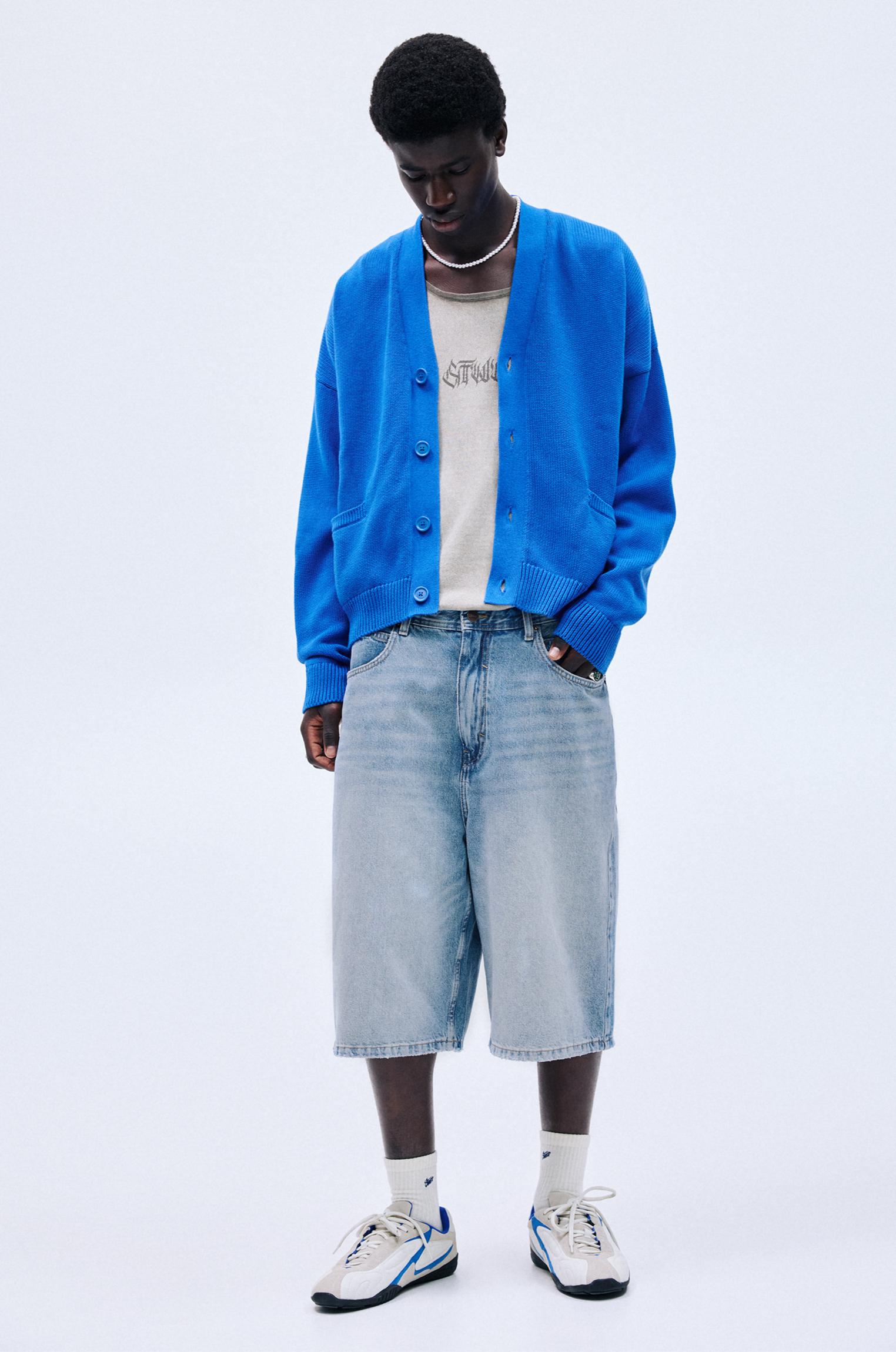 Skater jorts — Medium blue