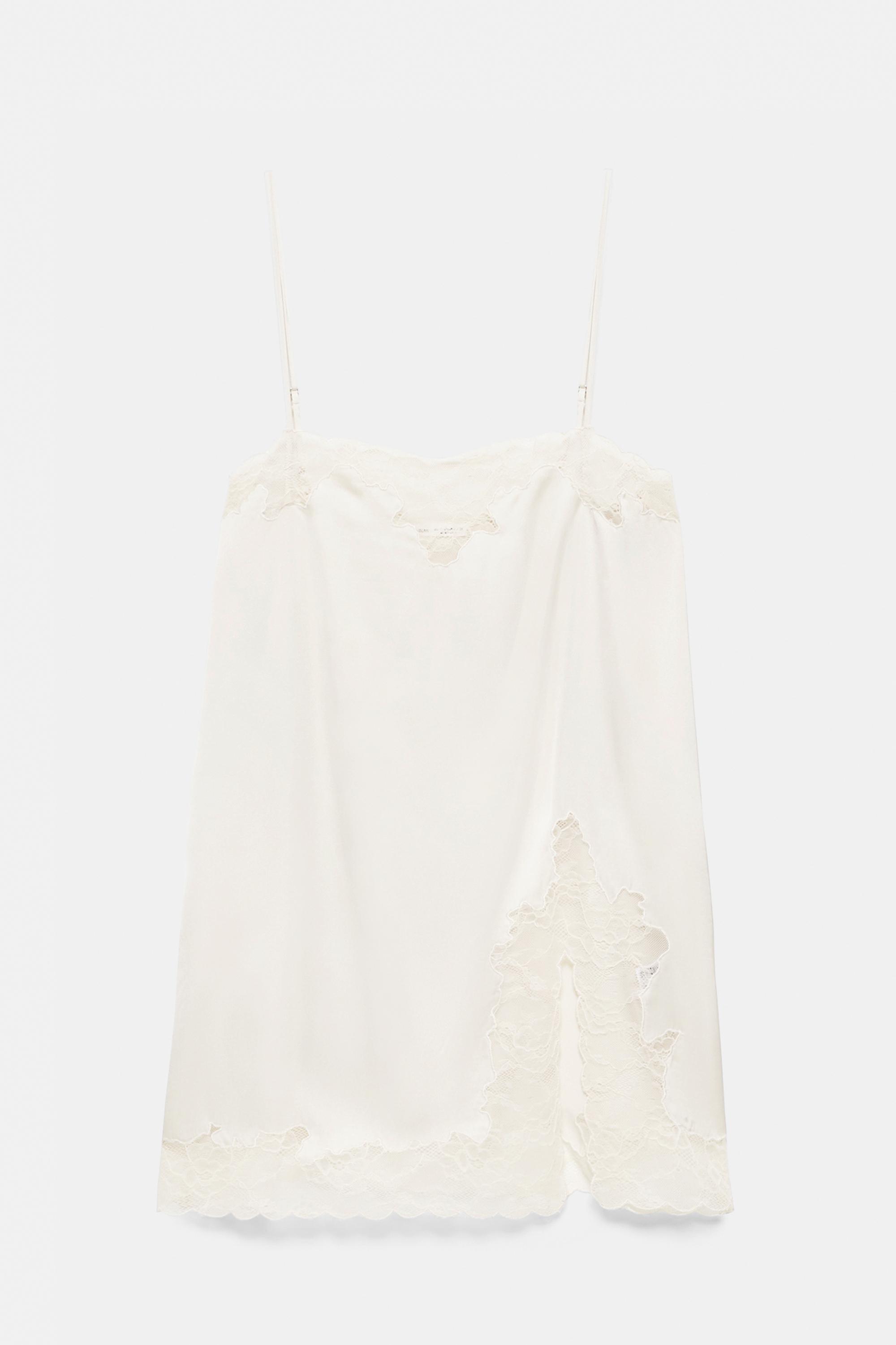 İnce askılı dantelli top - Görsel 6