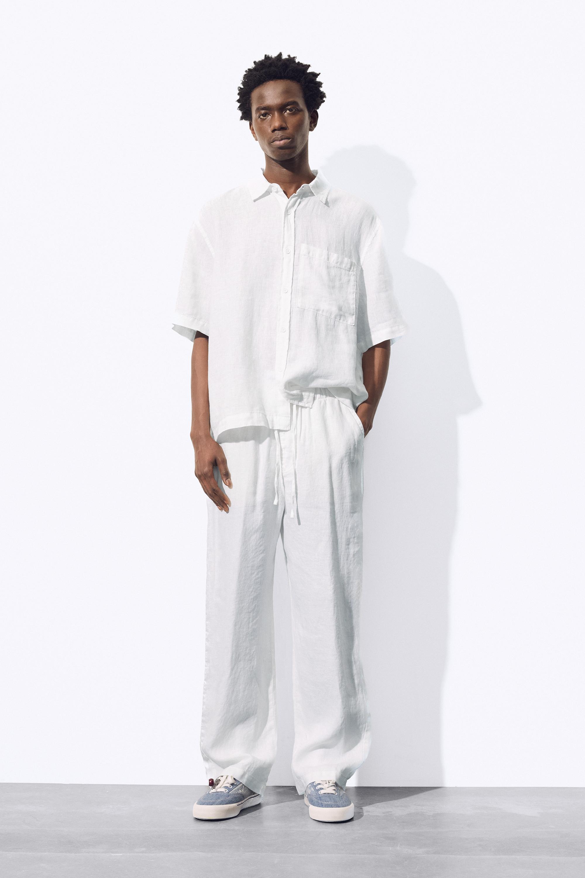 Pantaloni Jogger 100% Lino