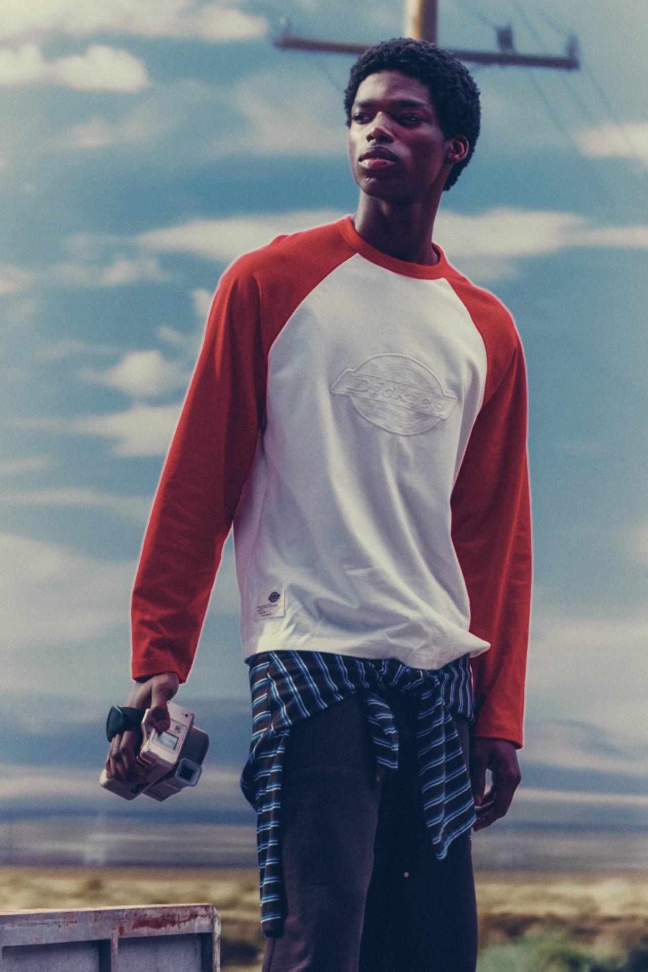 Dickies raglan sleeve T-shirt — Red