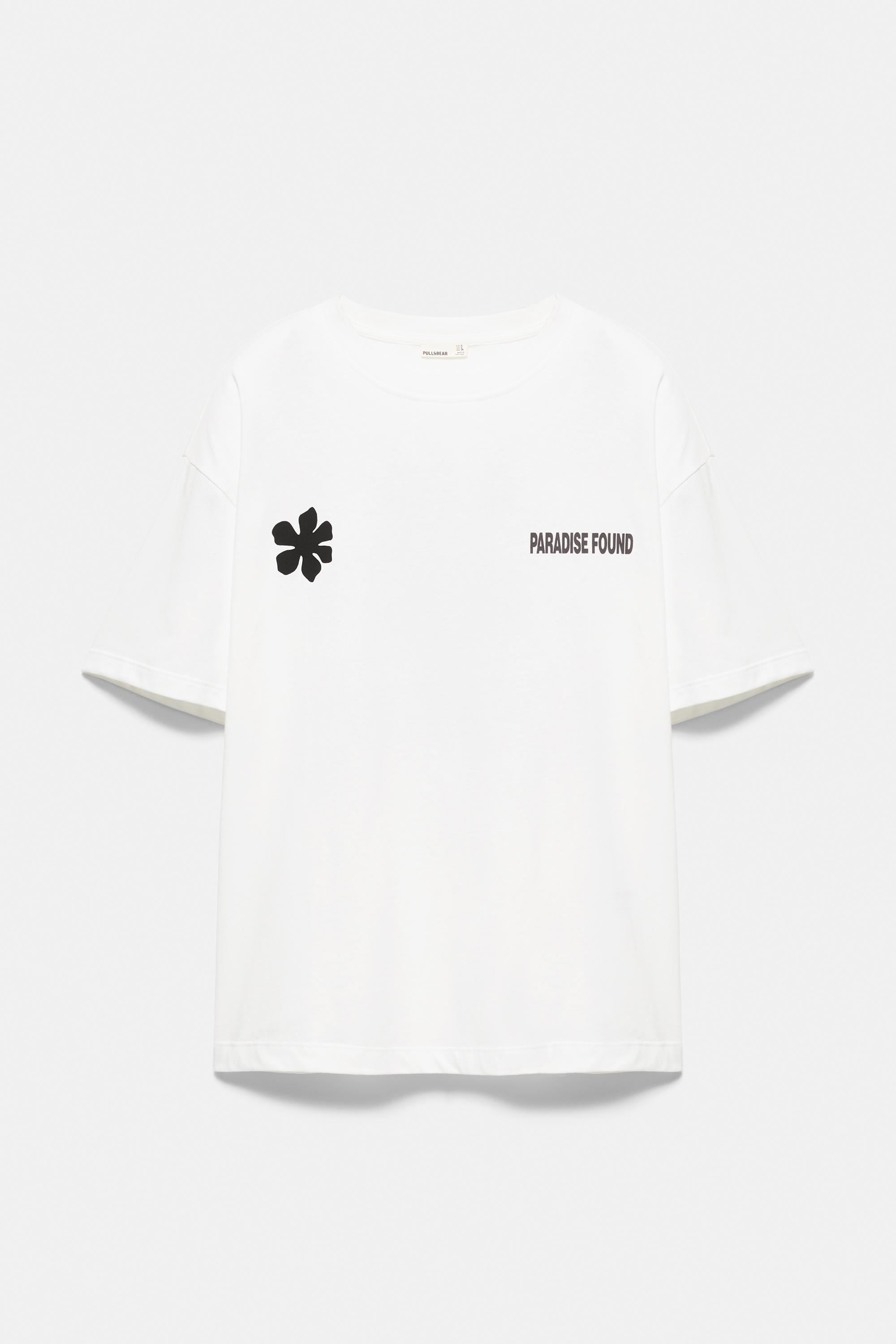Oversize floral graphic T-shirt — Ice