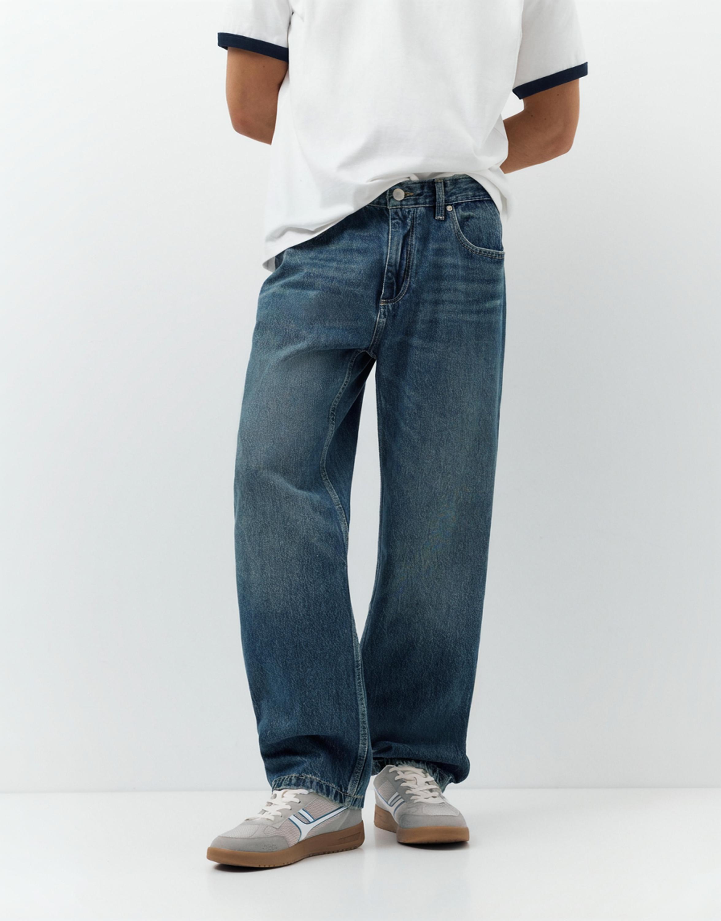 Straight-leg jeans — Dark blue