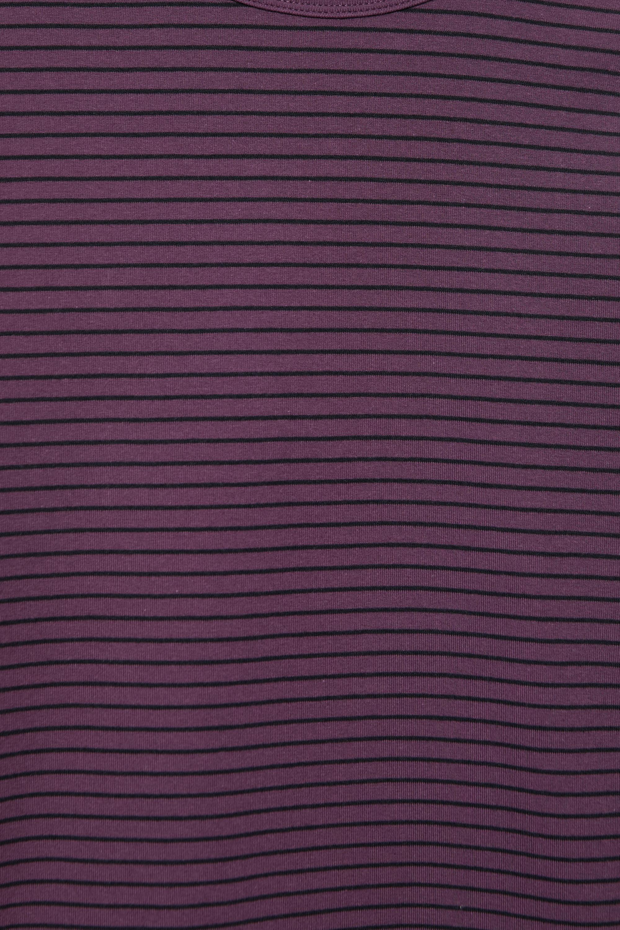 Fitted long sleeve T-shirt — Striped