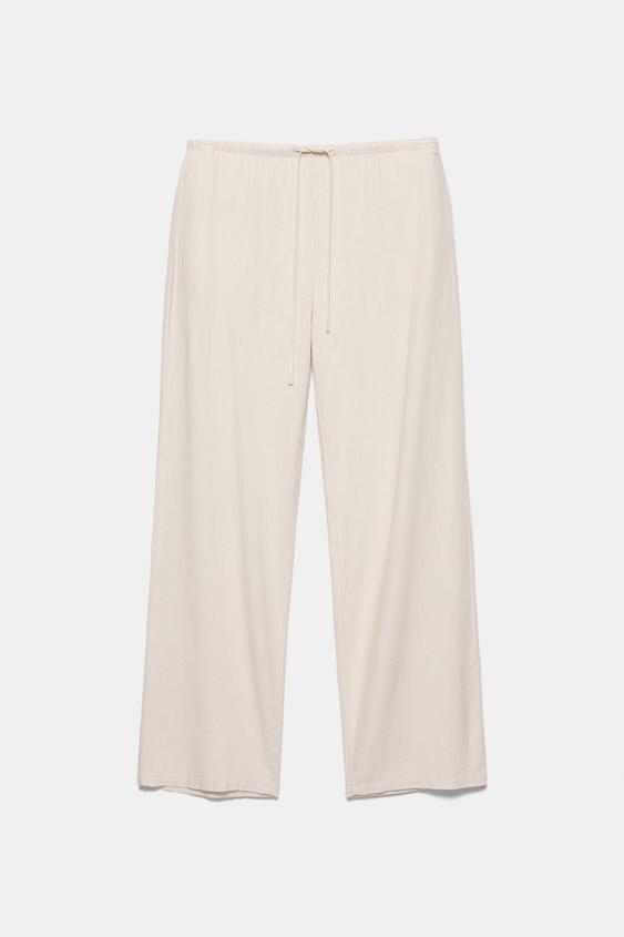 Ketenli jogger pantolon