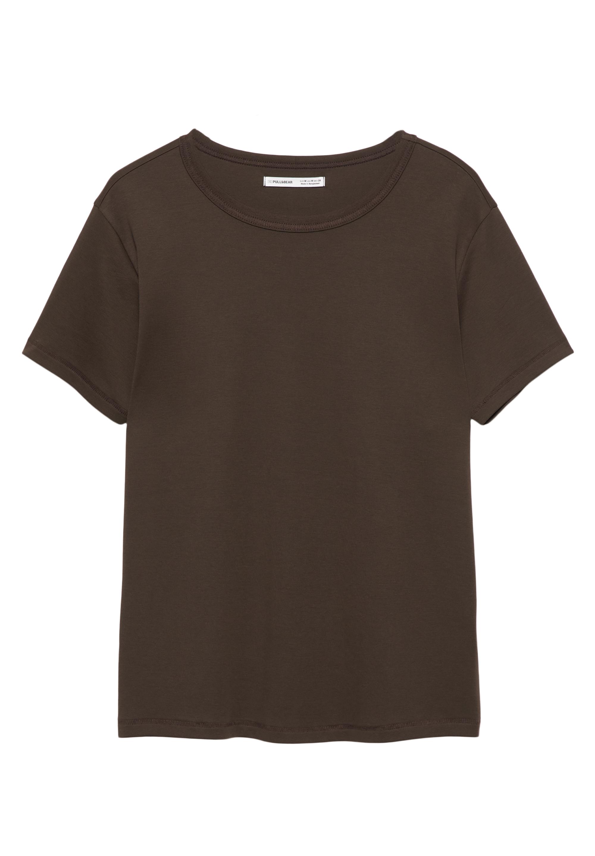 Basic short sleeve T-shirt — Brown