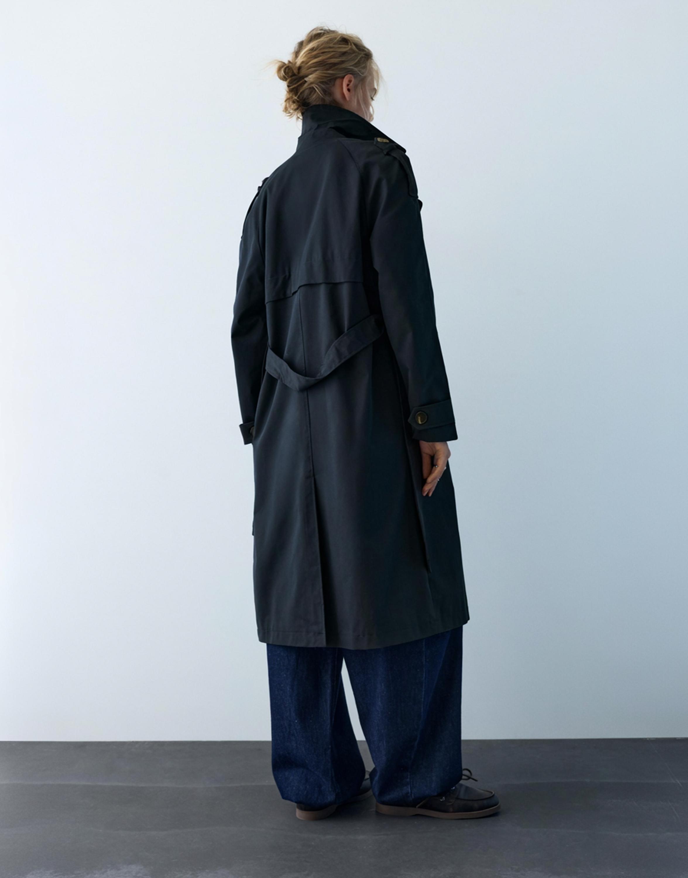 Kemerli uzun trençkot - Görsel 67