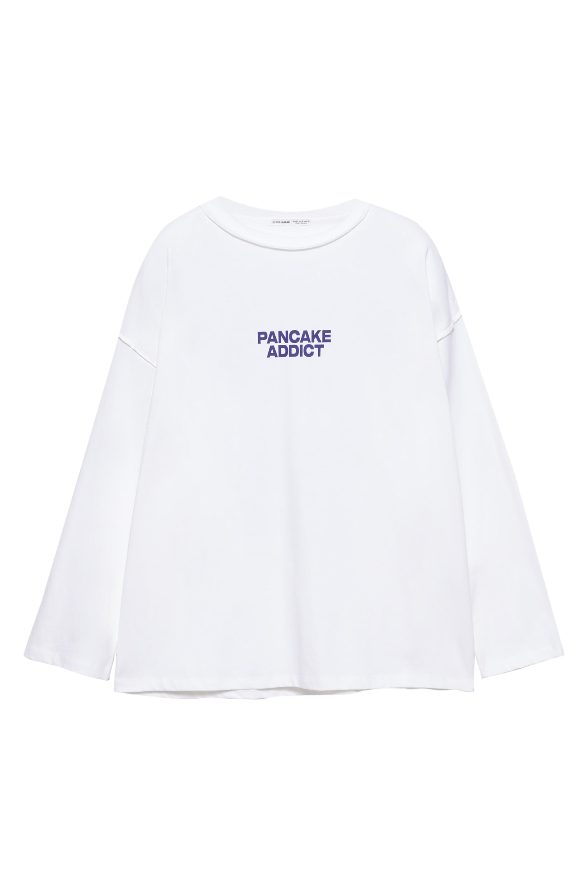 Pancake grafik baskılı t-shirt - Görsel 2