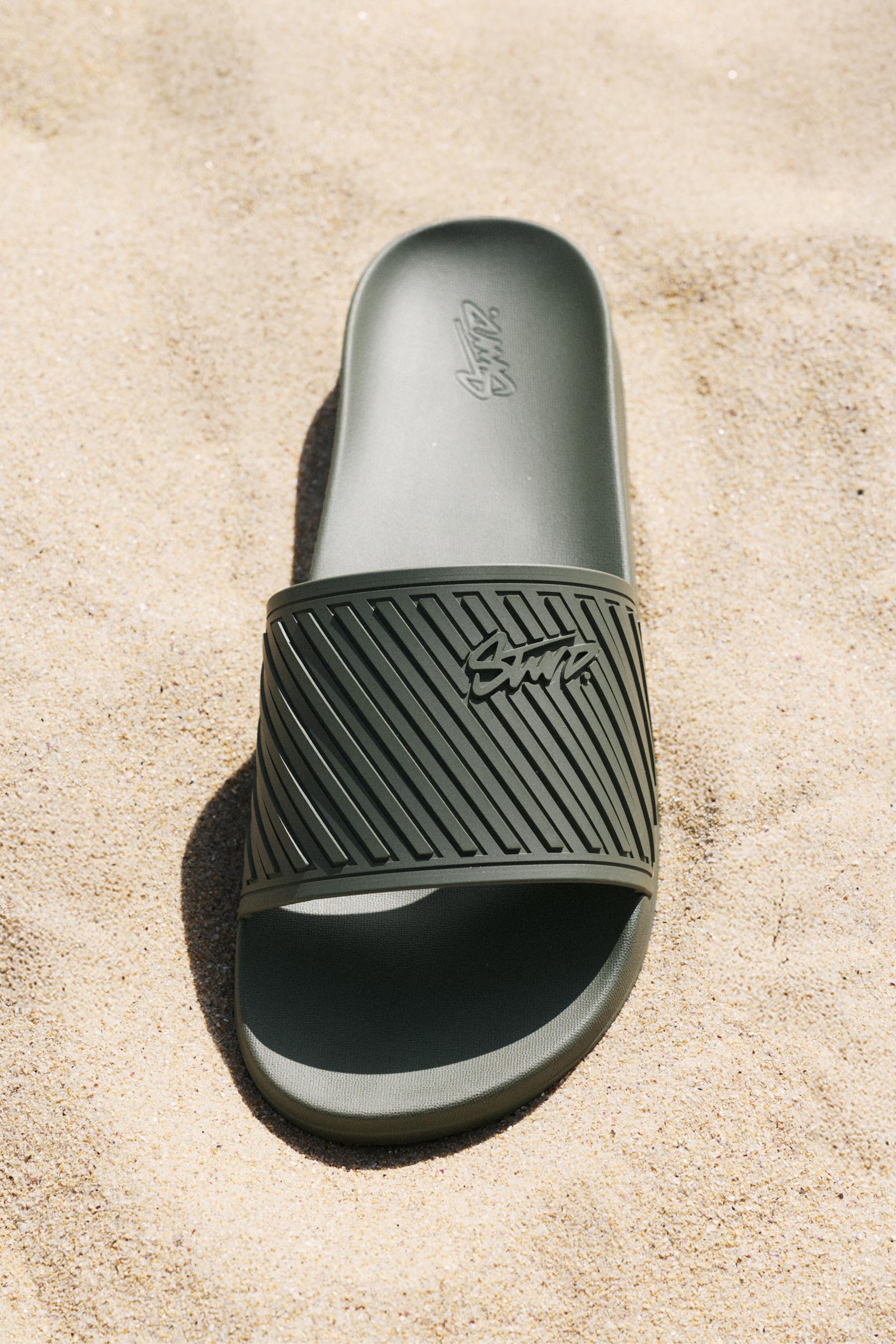 STWD rubberised sandals — Khaki