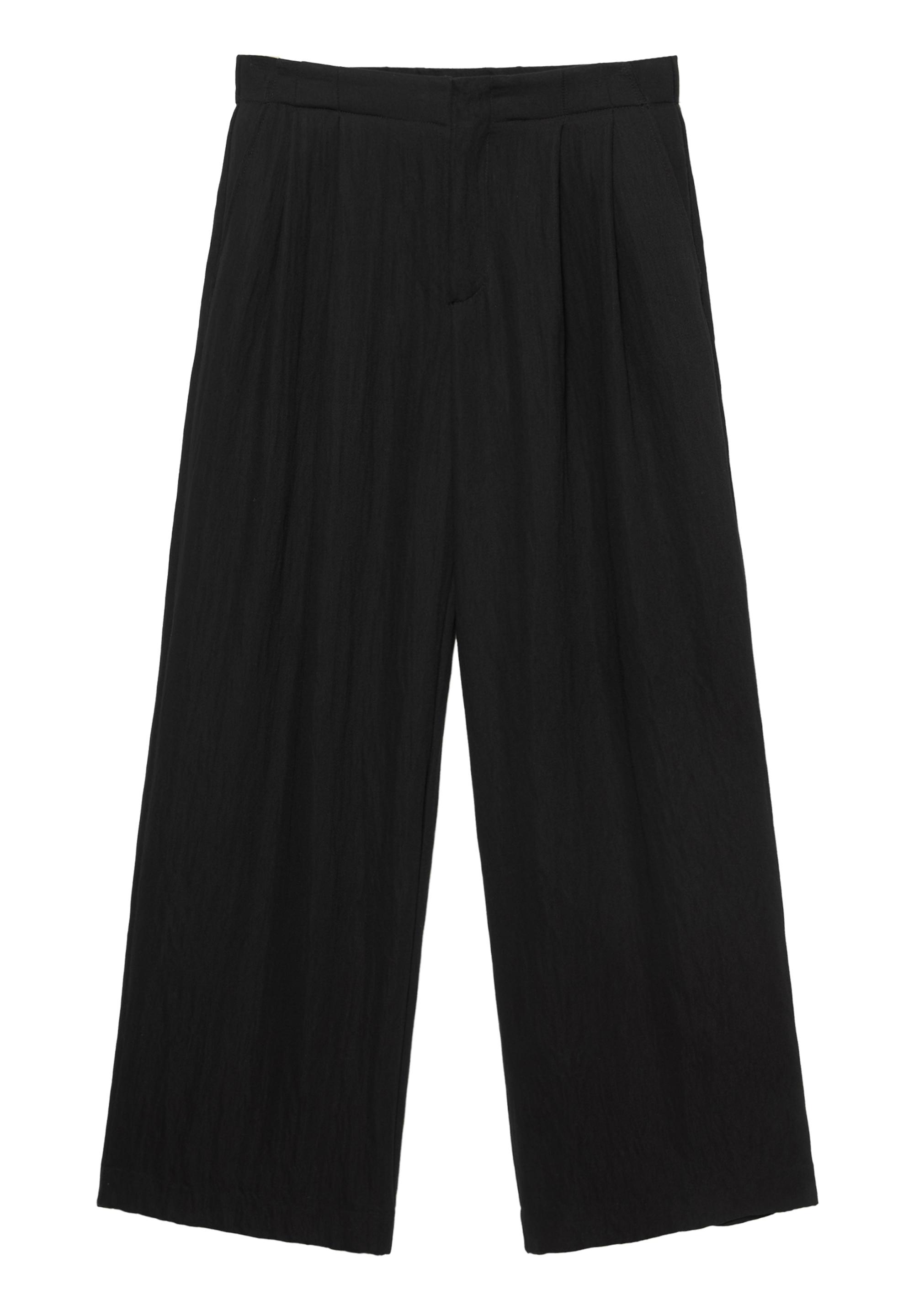 Düğmeli ve fermuarlı, kemer tokalı, önü pensli, elastik belli, tailored fit pantolon. - Görsel 4