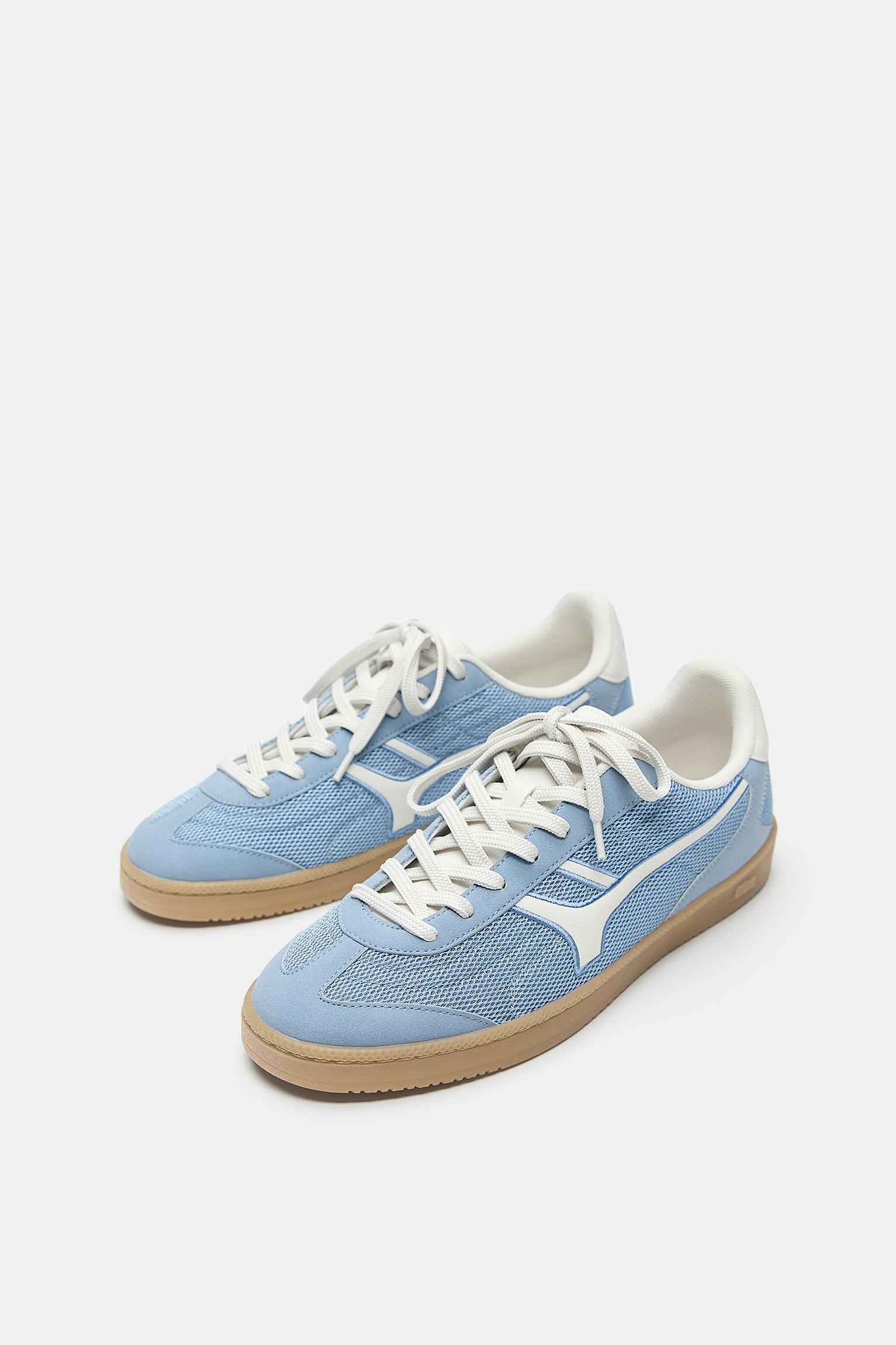 Retro textured trainers — Blue
