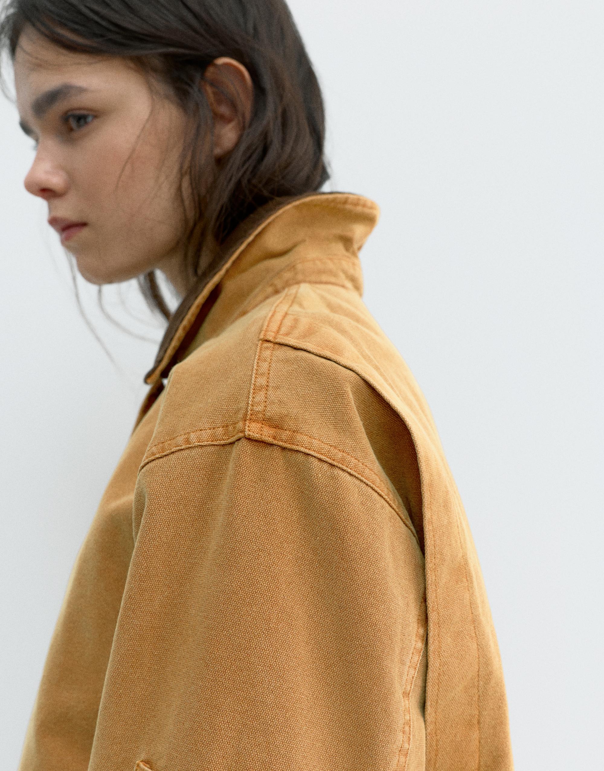 Combined collar jacket — Ocher