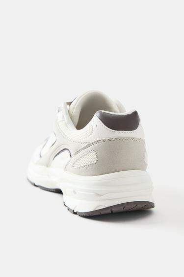 Multi-panel trainers — Ecru 5