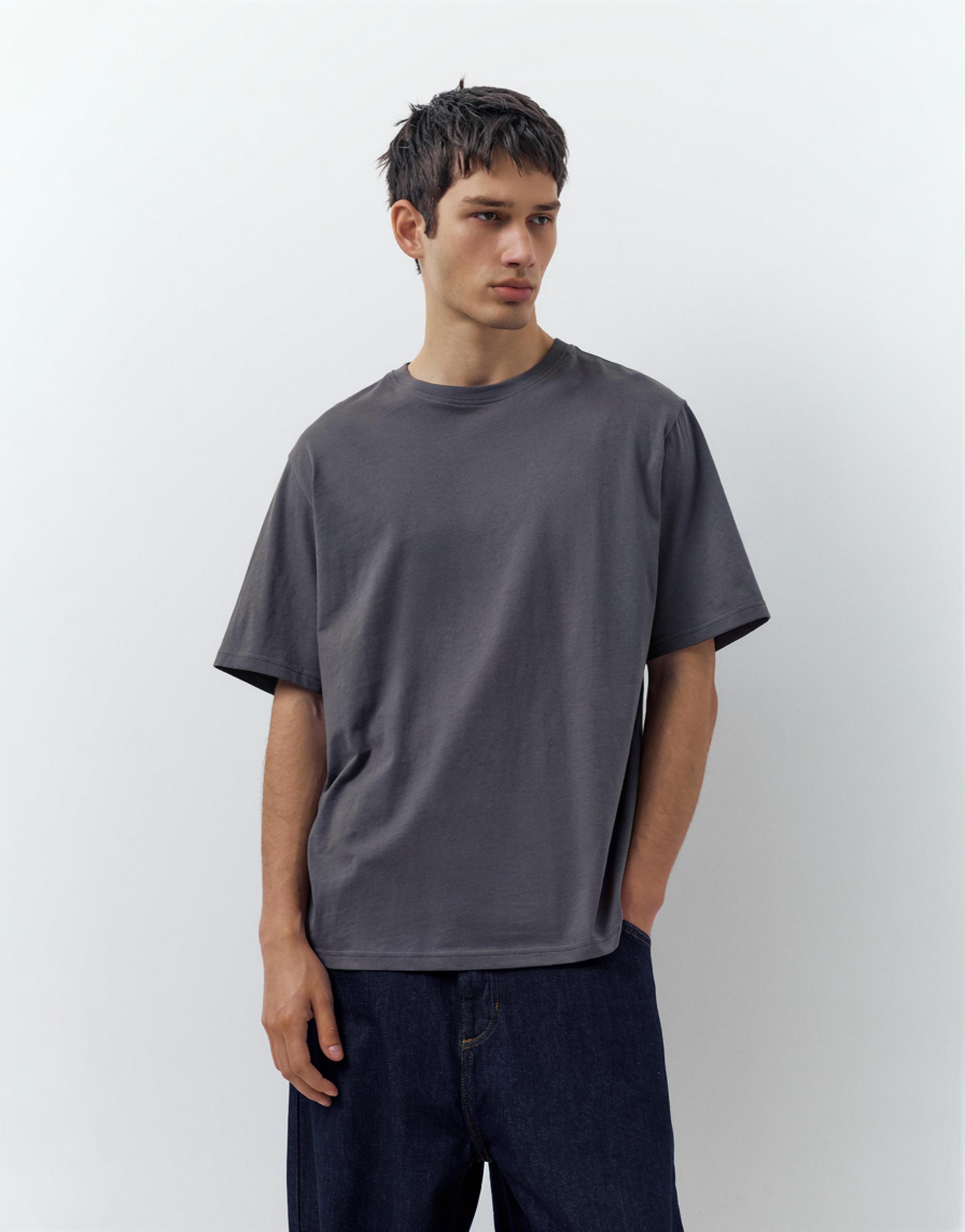3-pack of short sleeve T-shirts — Bluish grey
