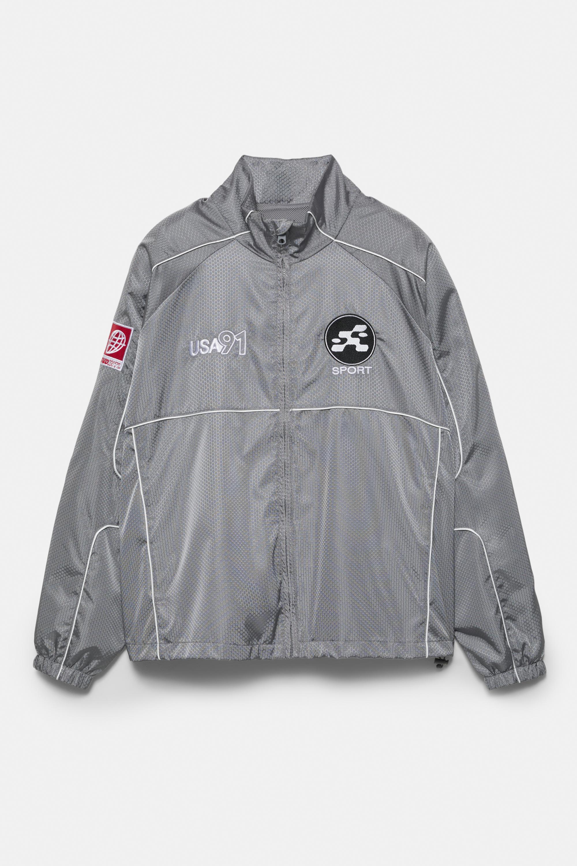 STWD contrast seam jacket — Medium grey