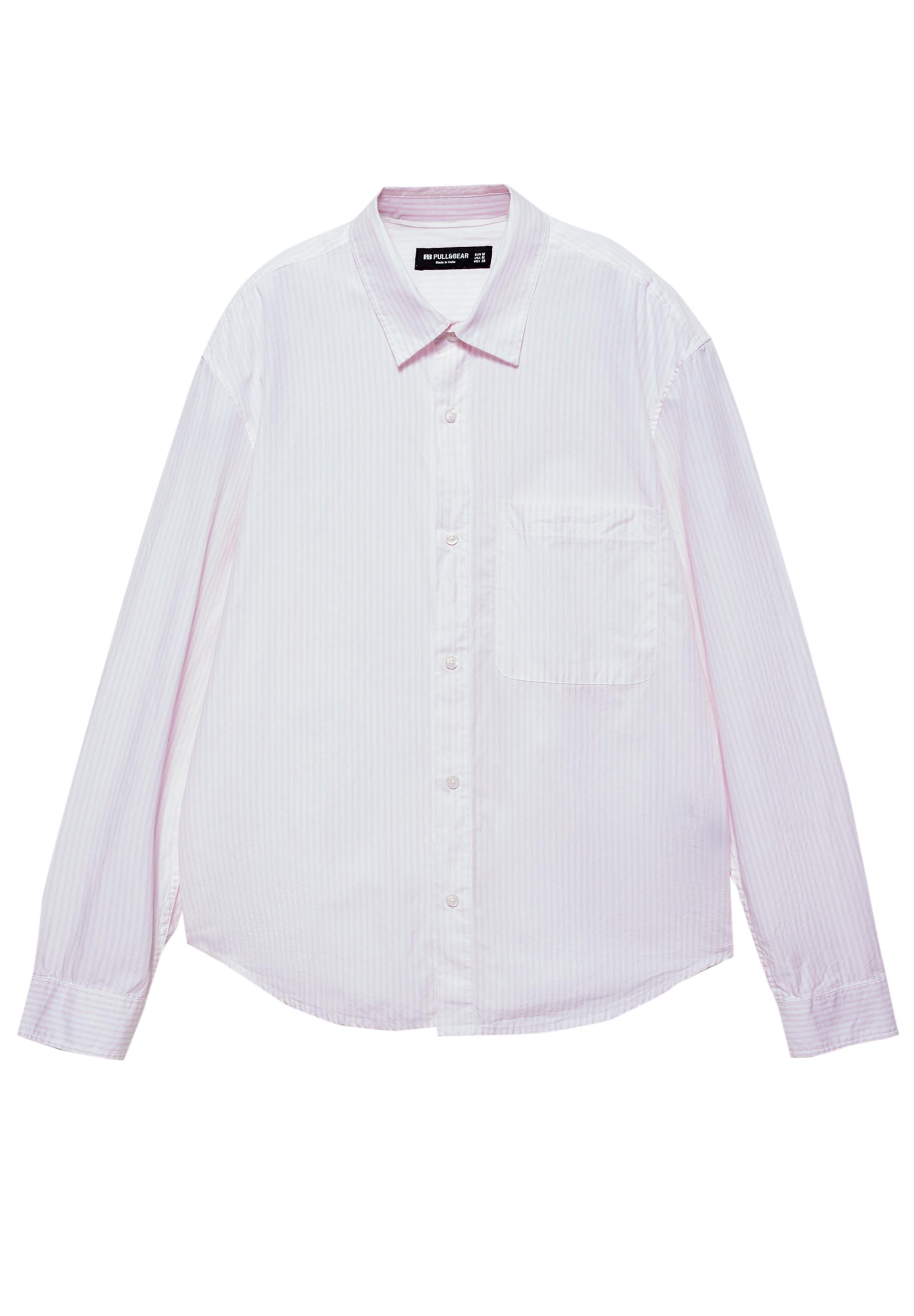 Striped long sleeve shirt — Pink