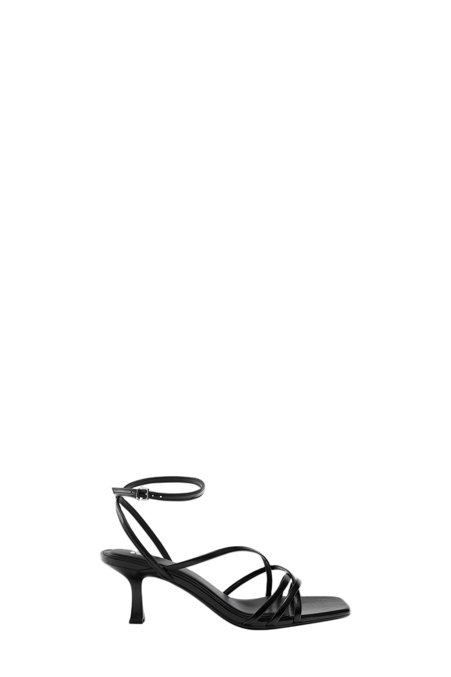 Strappy high-heel sandals — Black