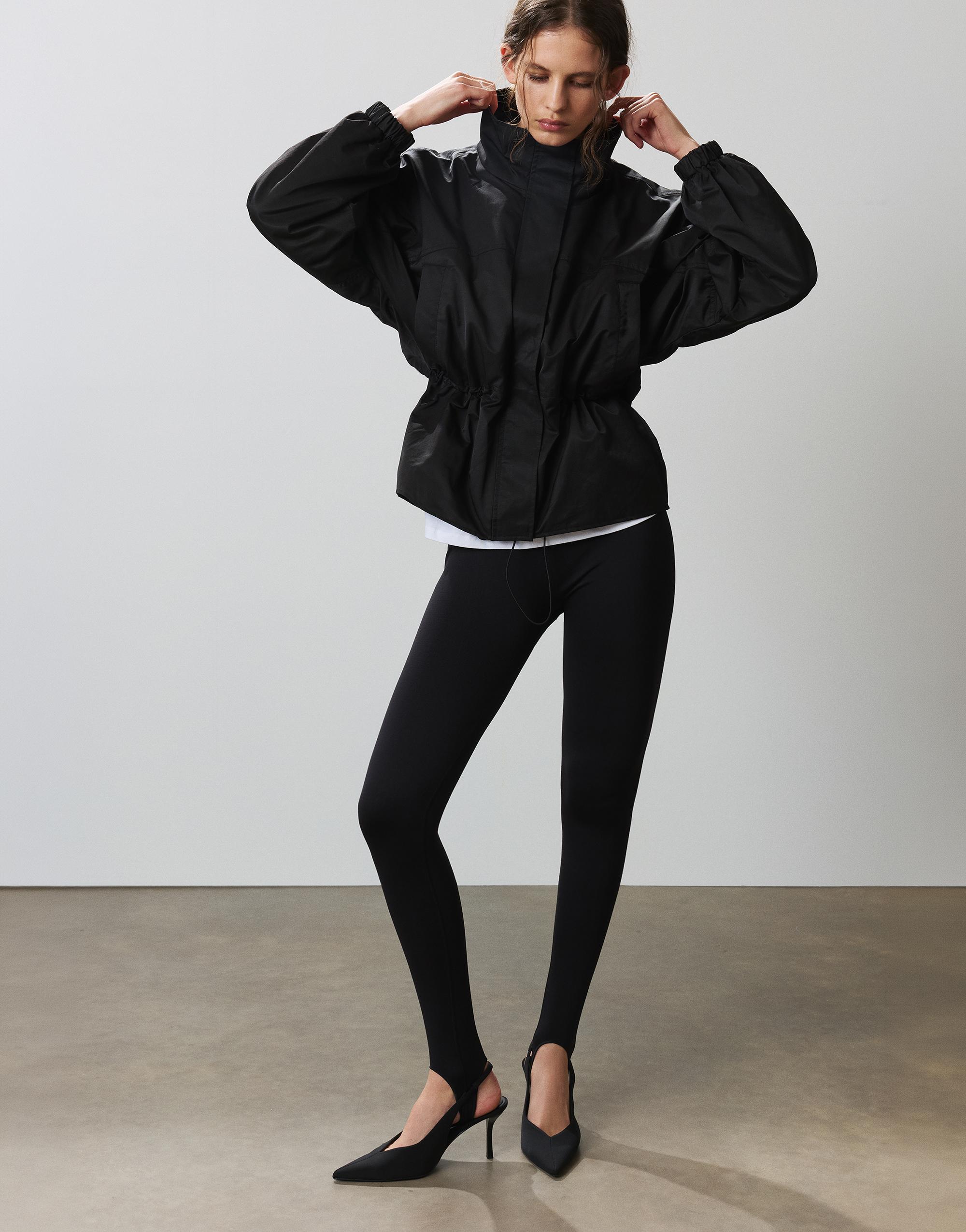 Gathered waist jacket — Black