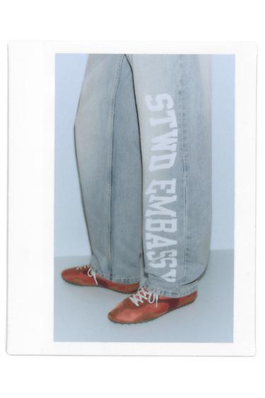 Printed baggy jeans — Pale indigo 3