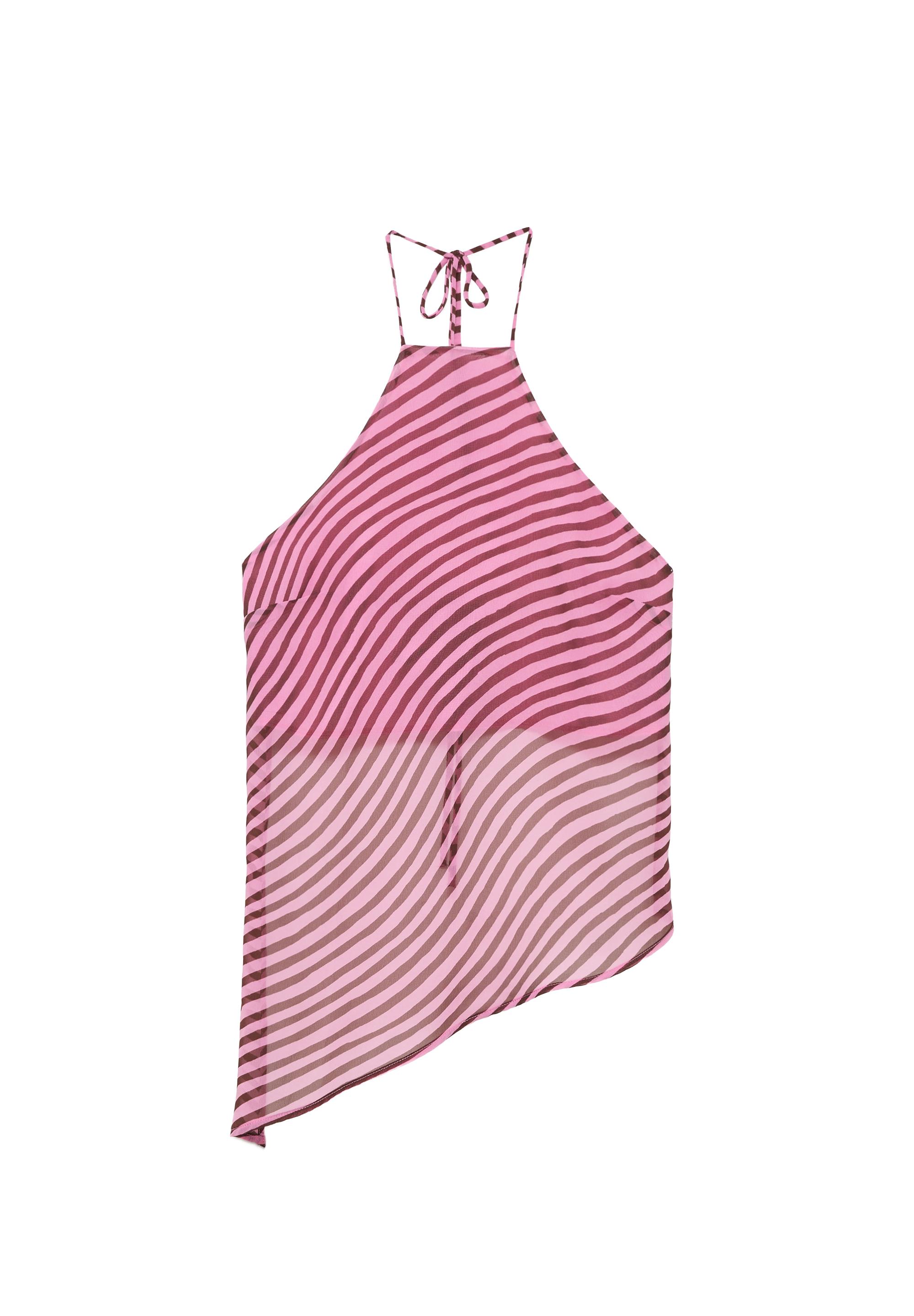 Wavy halter top — Pink