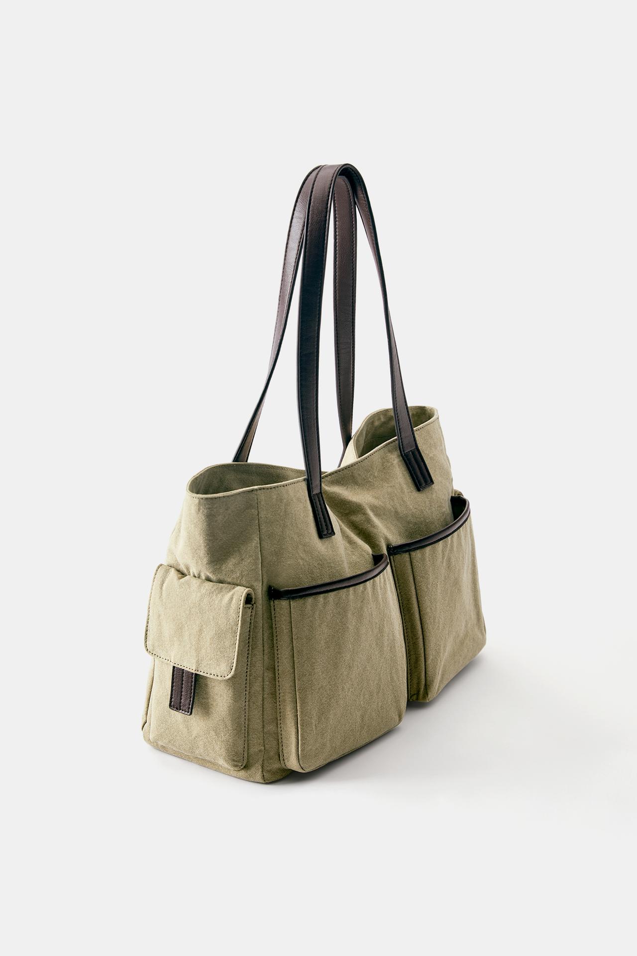 Multipocket shopper bag — Khaki