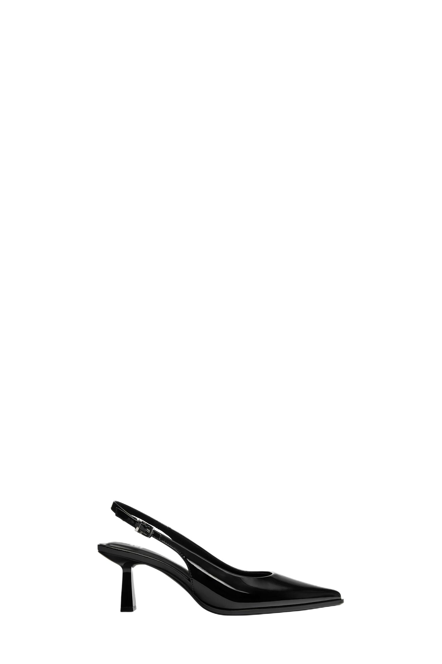 Patent slingback heels — Black