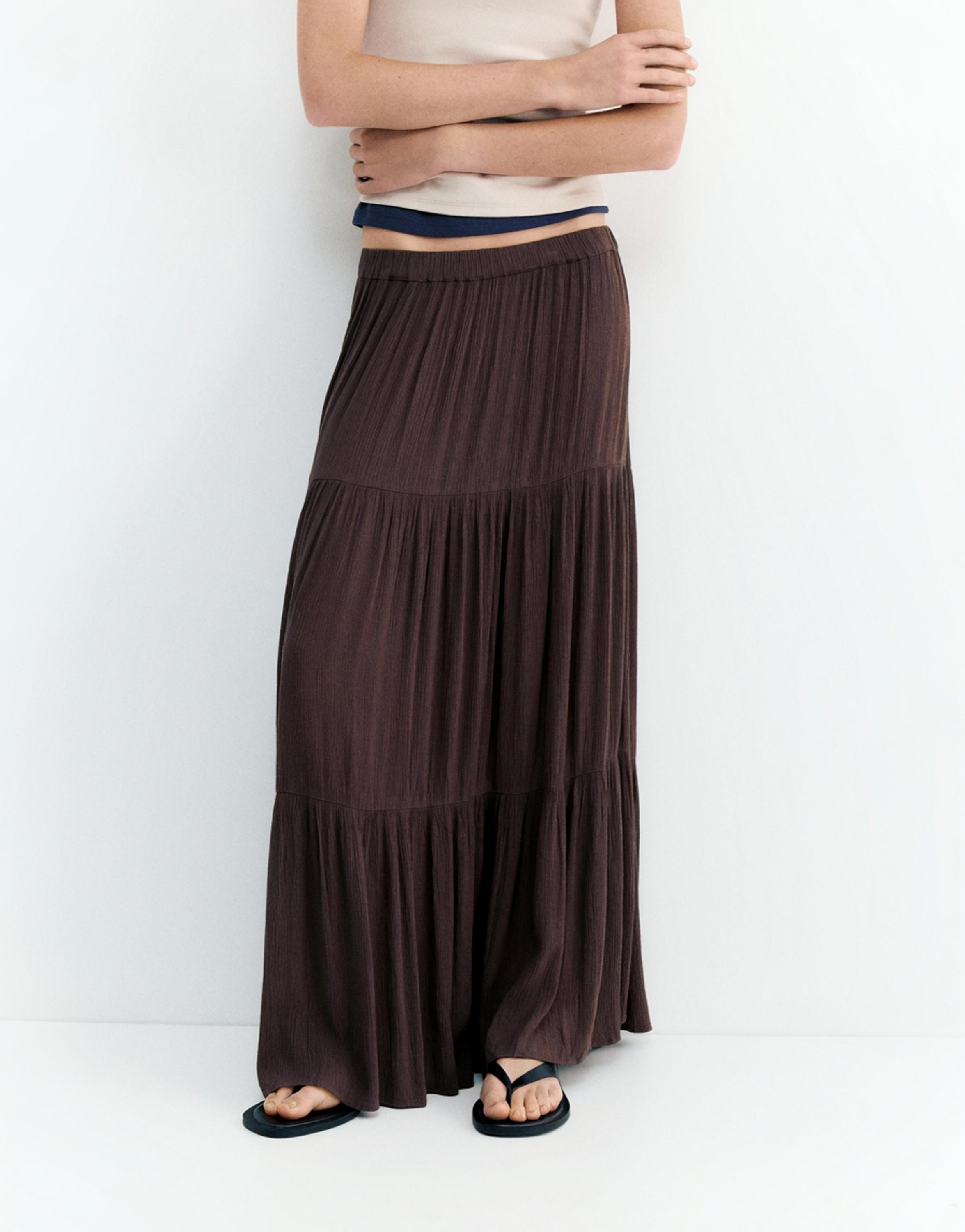 Panel detaylı midi etek - Görsel 82