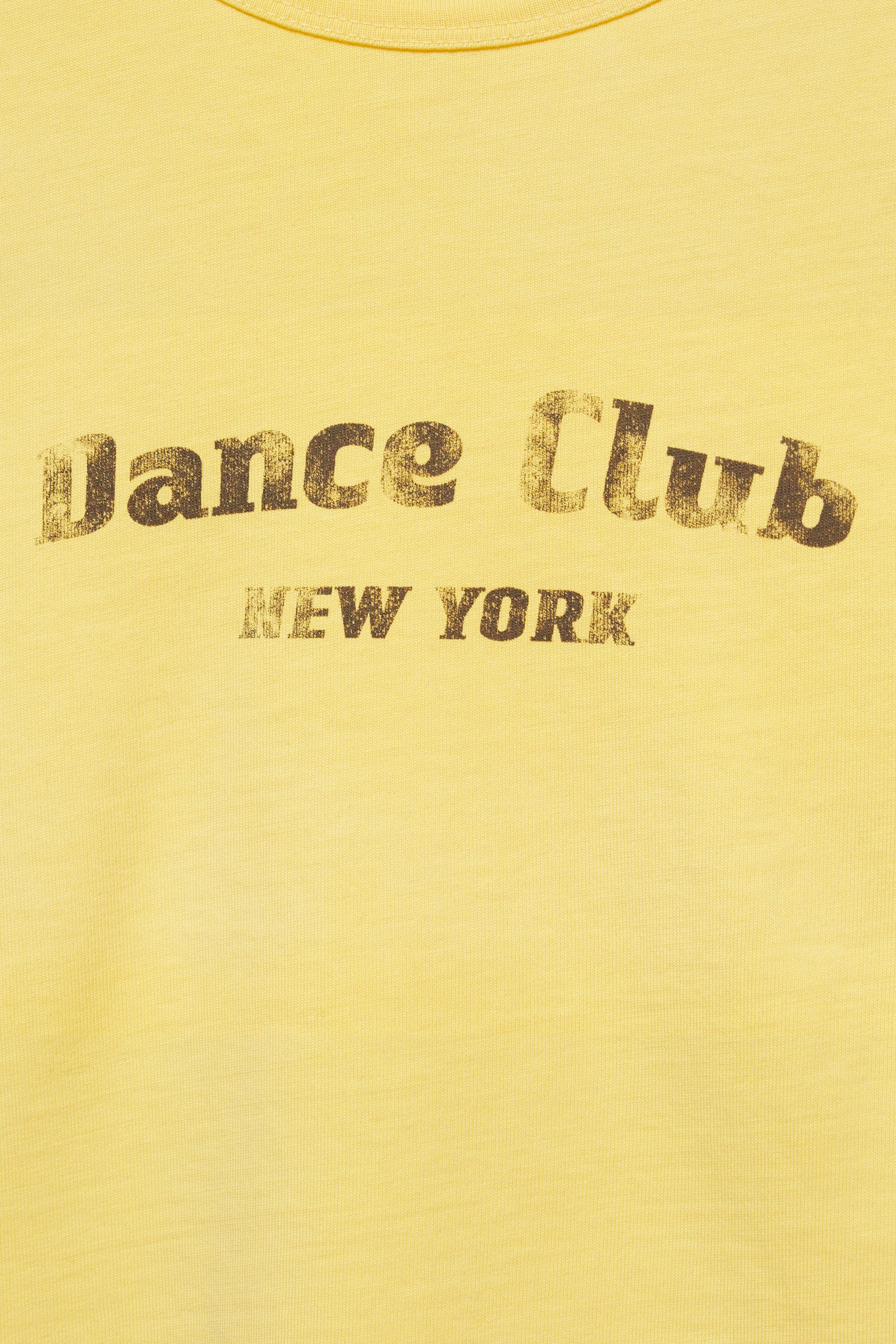Short sleeve slogan T-shirt — Mustard
