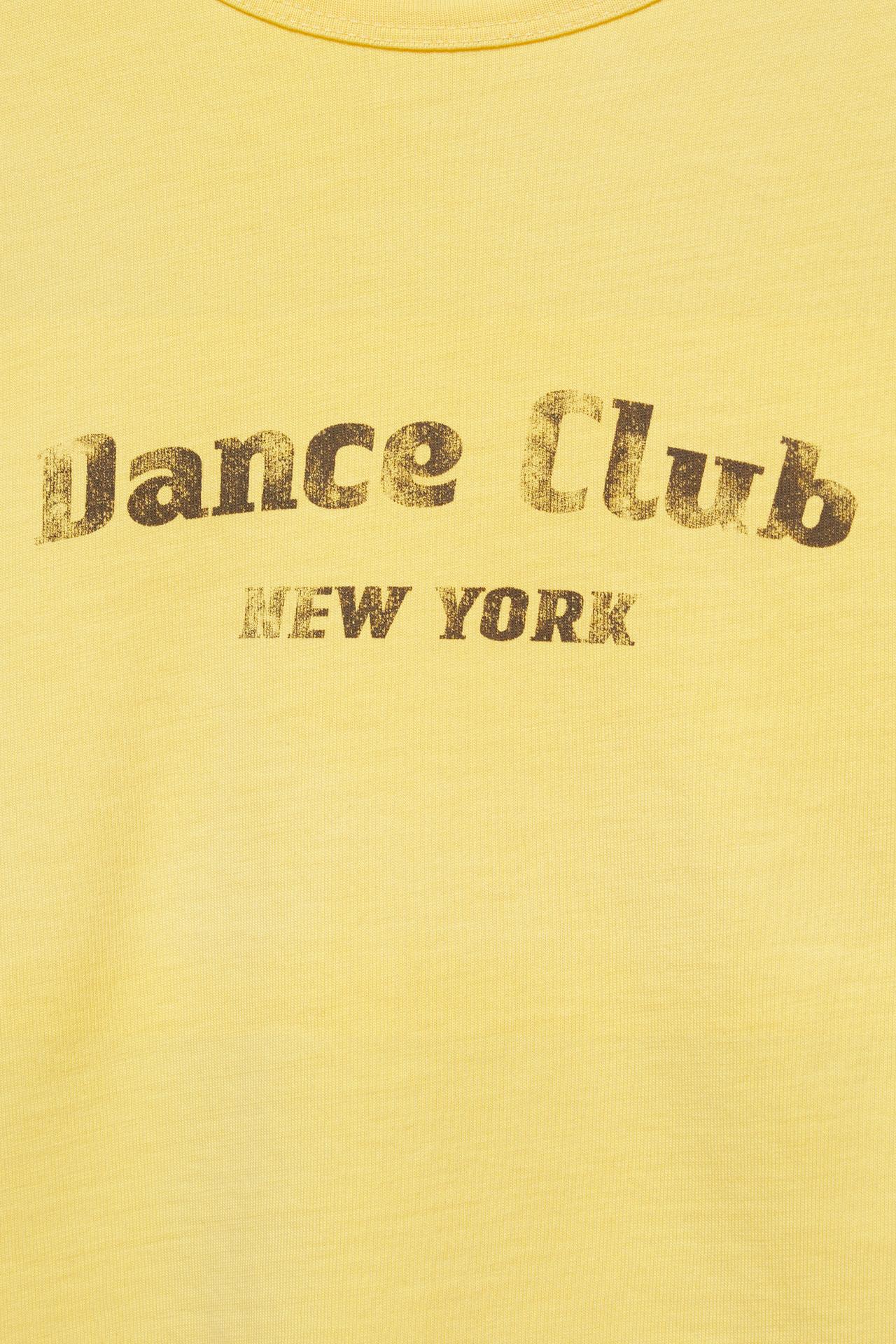 Short sleeve slogan T-shirt — Mustard