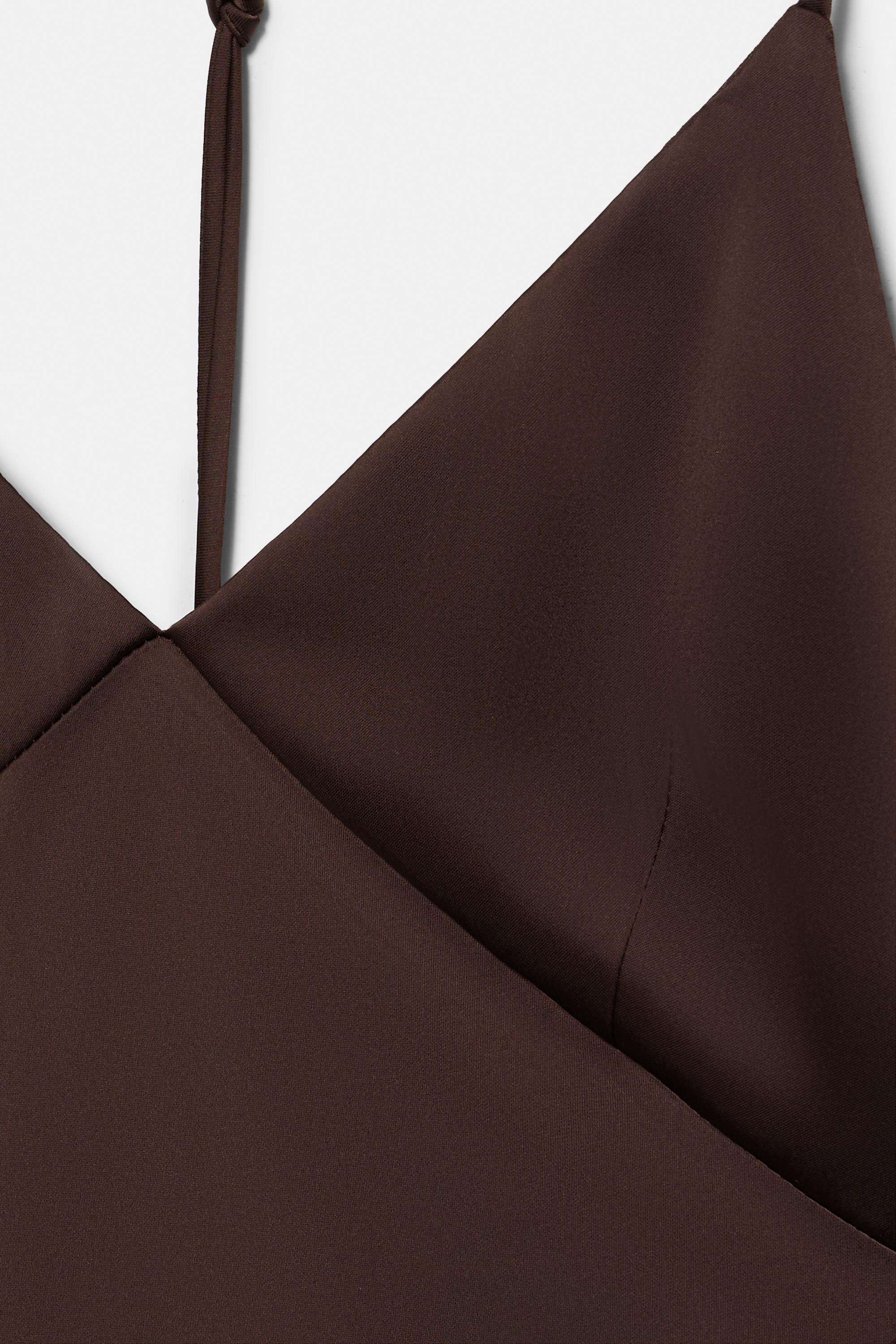 Satin backless strap dress