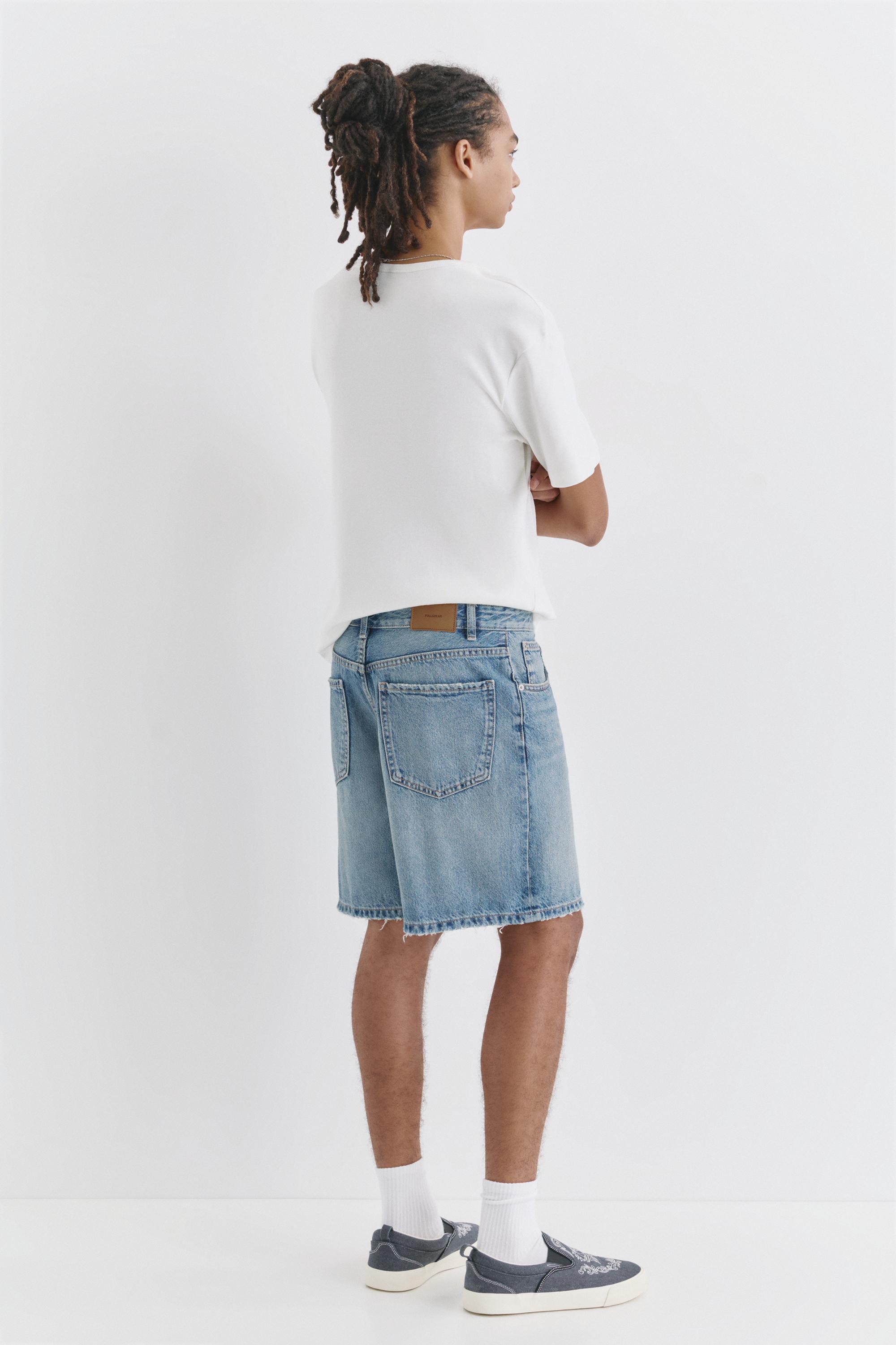 Denim Bermuda shorts — Medium blue