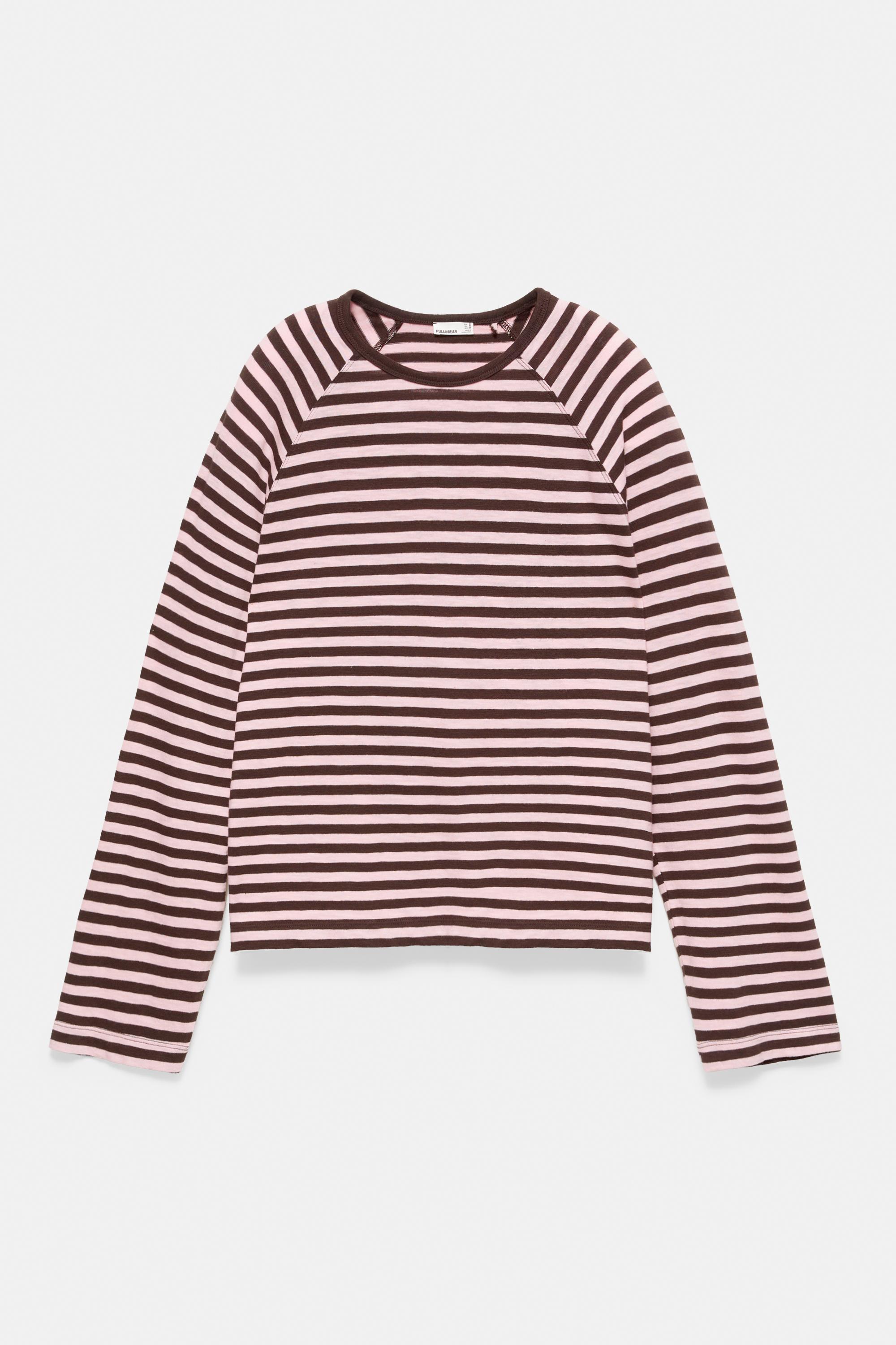 Long sleeve raglan T-shirt — Striped
