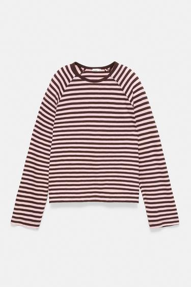 Long sleeve raglan T-shirt — Striped 6