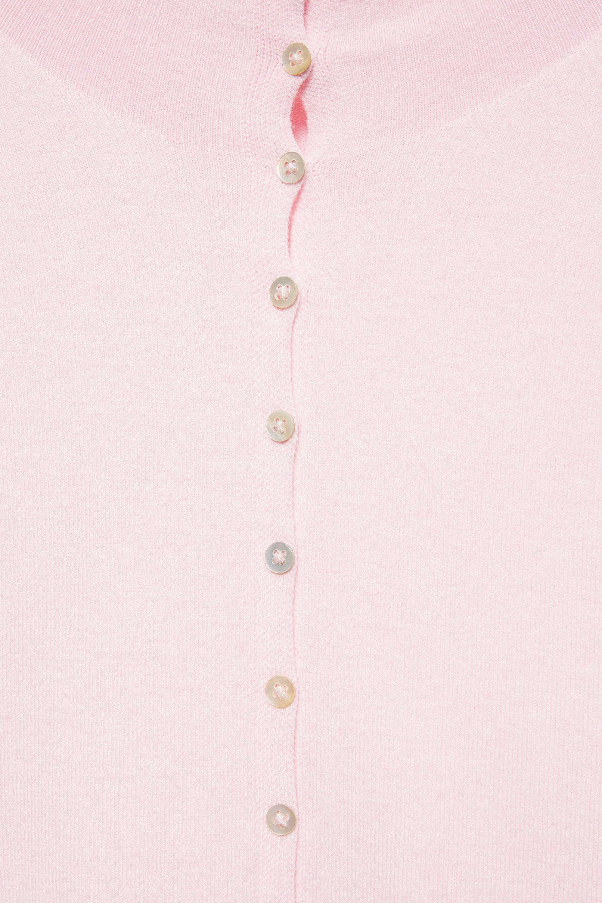 High-neck cardigan — Dusty pink