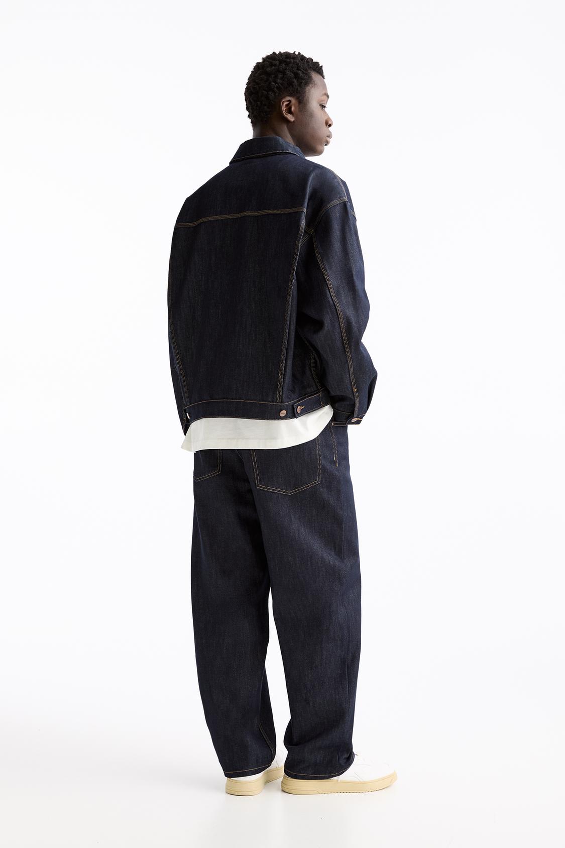 Dunkelblaue Jeansjacke - PULL&BEAR