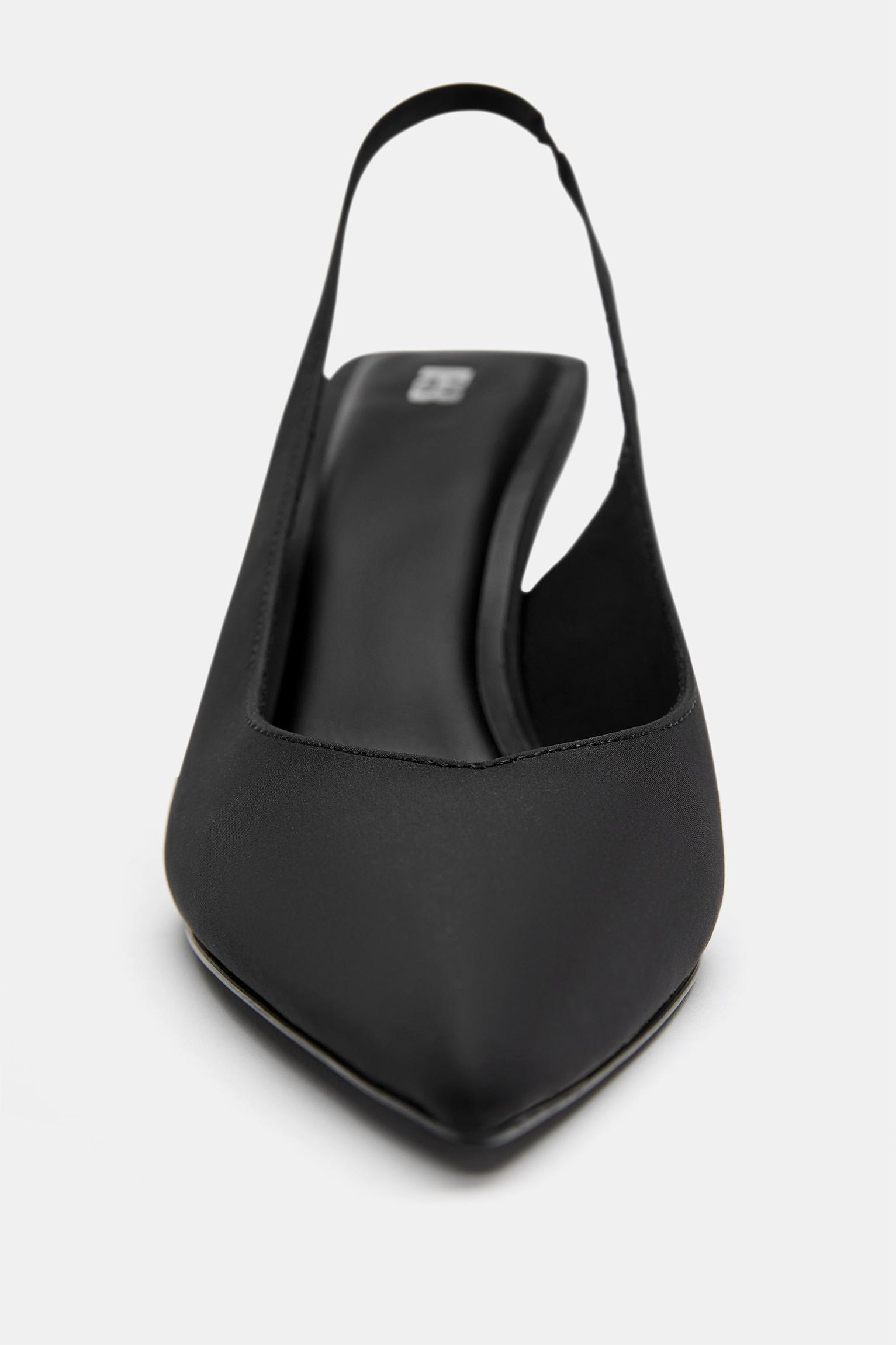 Nylon high-heel shoes — Black