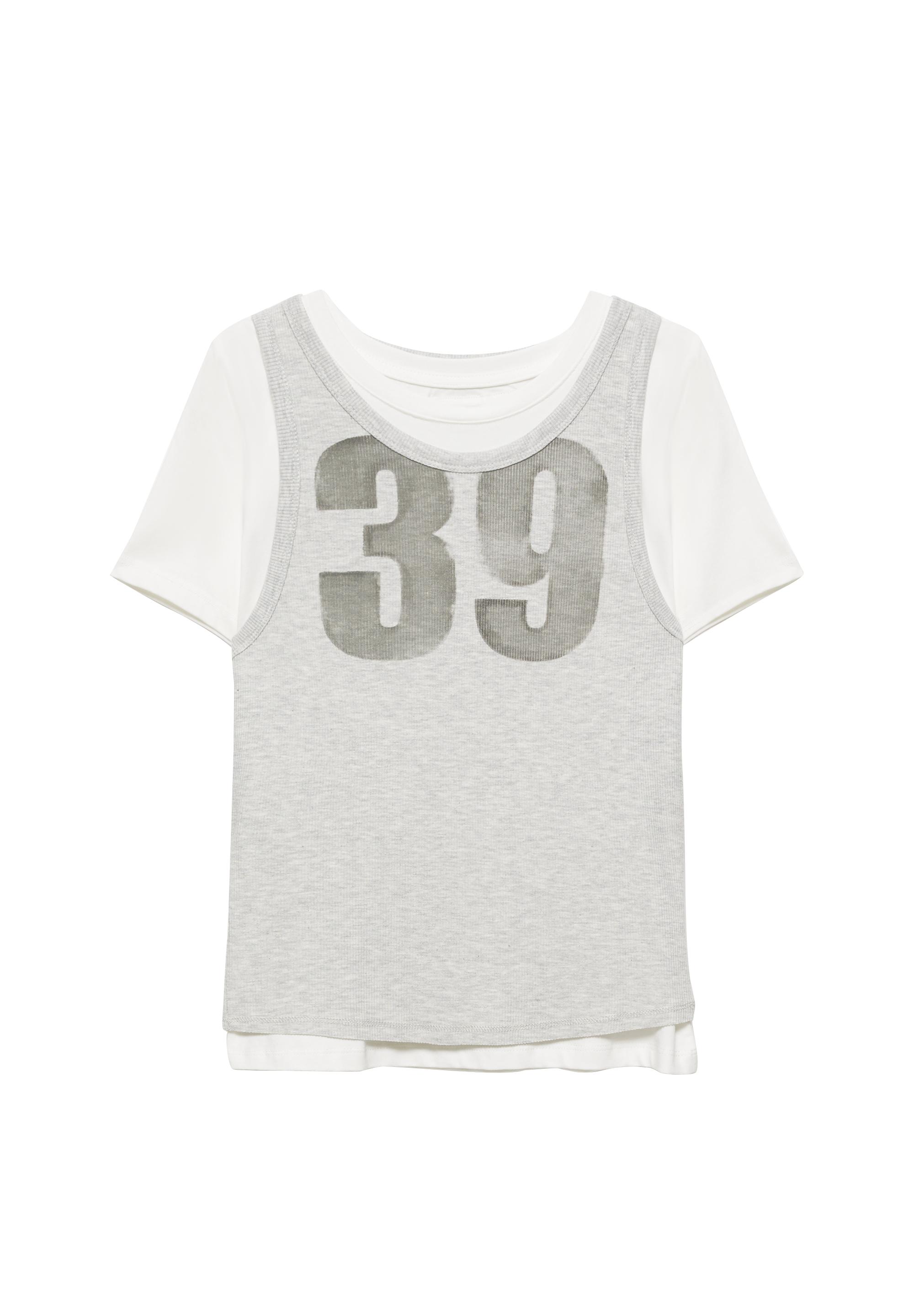 Double graphic T-shirt — Grey