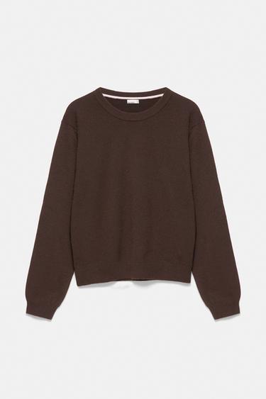 Basic soft knit jumper — Brown 6