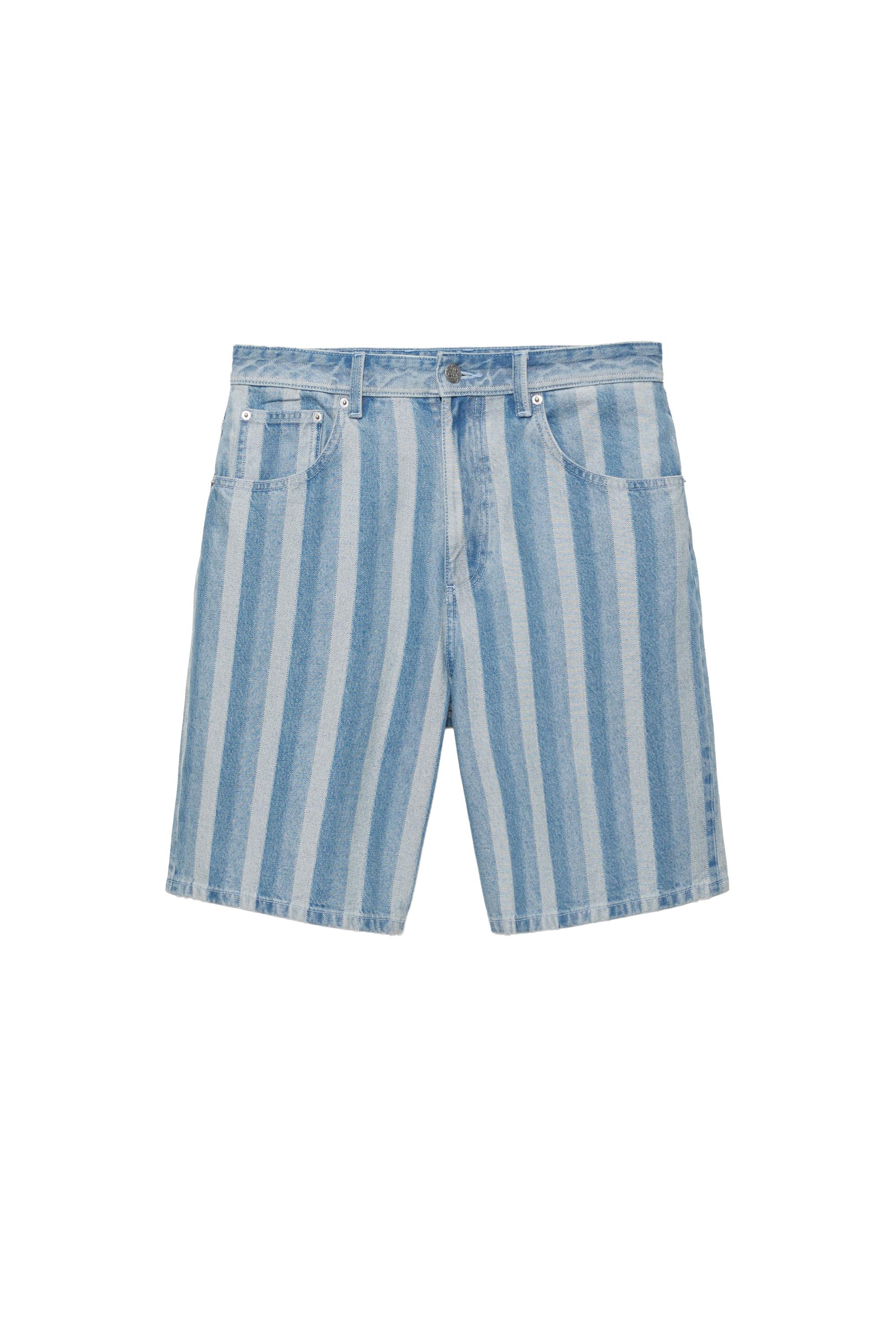 Baggy denim bermuda - Görsel 3