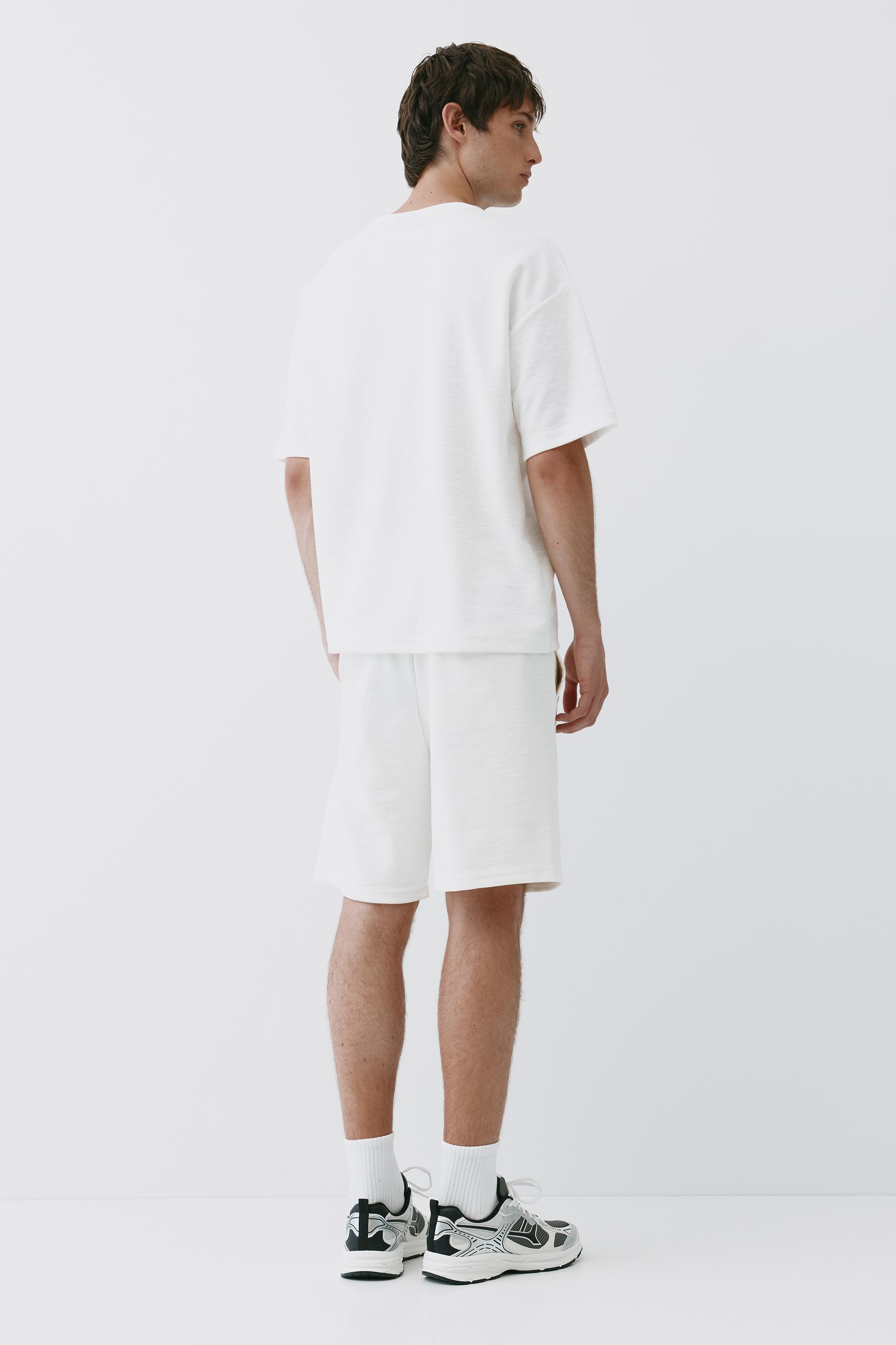 Textured relaxed fit T-shirt — Off white