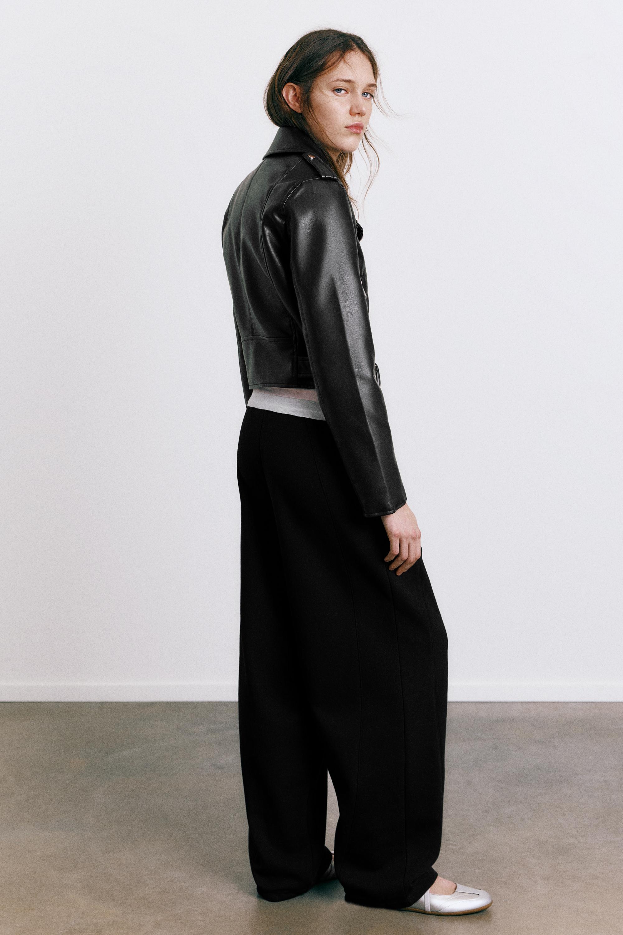 Suni deri biker ceket - Görsel 28