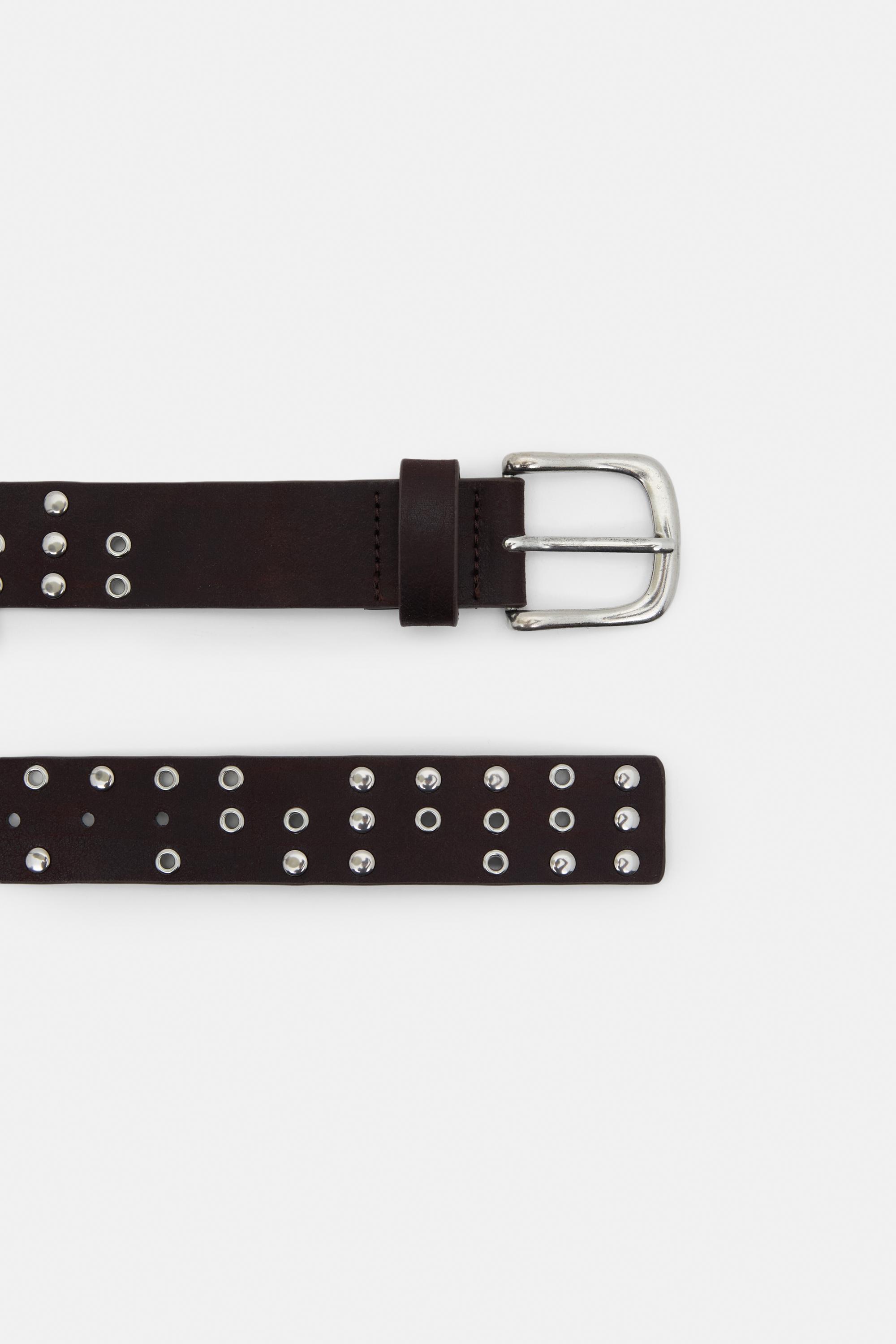 Delikli suni deri kemer - Görsel 4