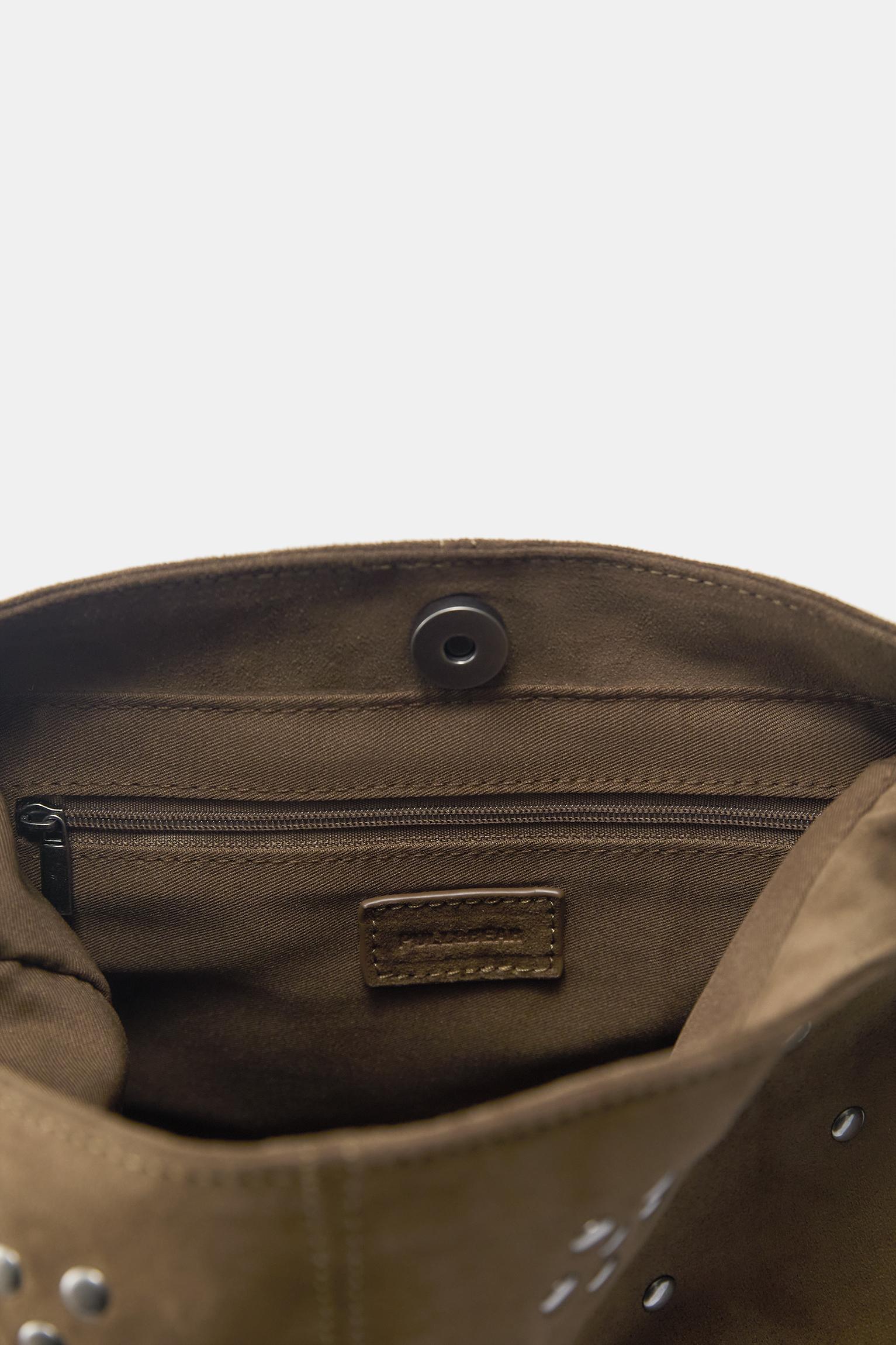 Zımba detaylı shopper çanta - Görsel 3