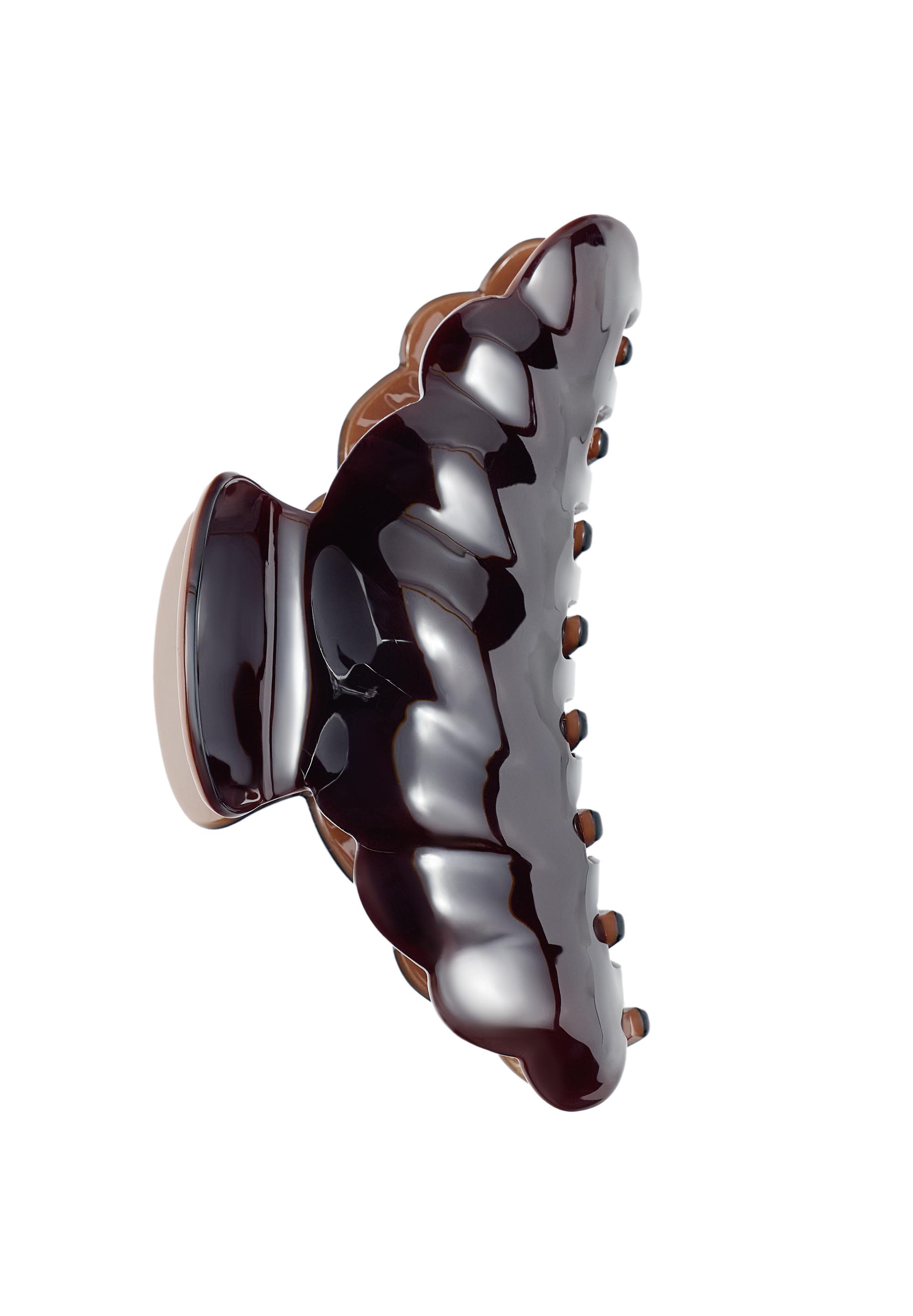 Croissant hair clip — Brown