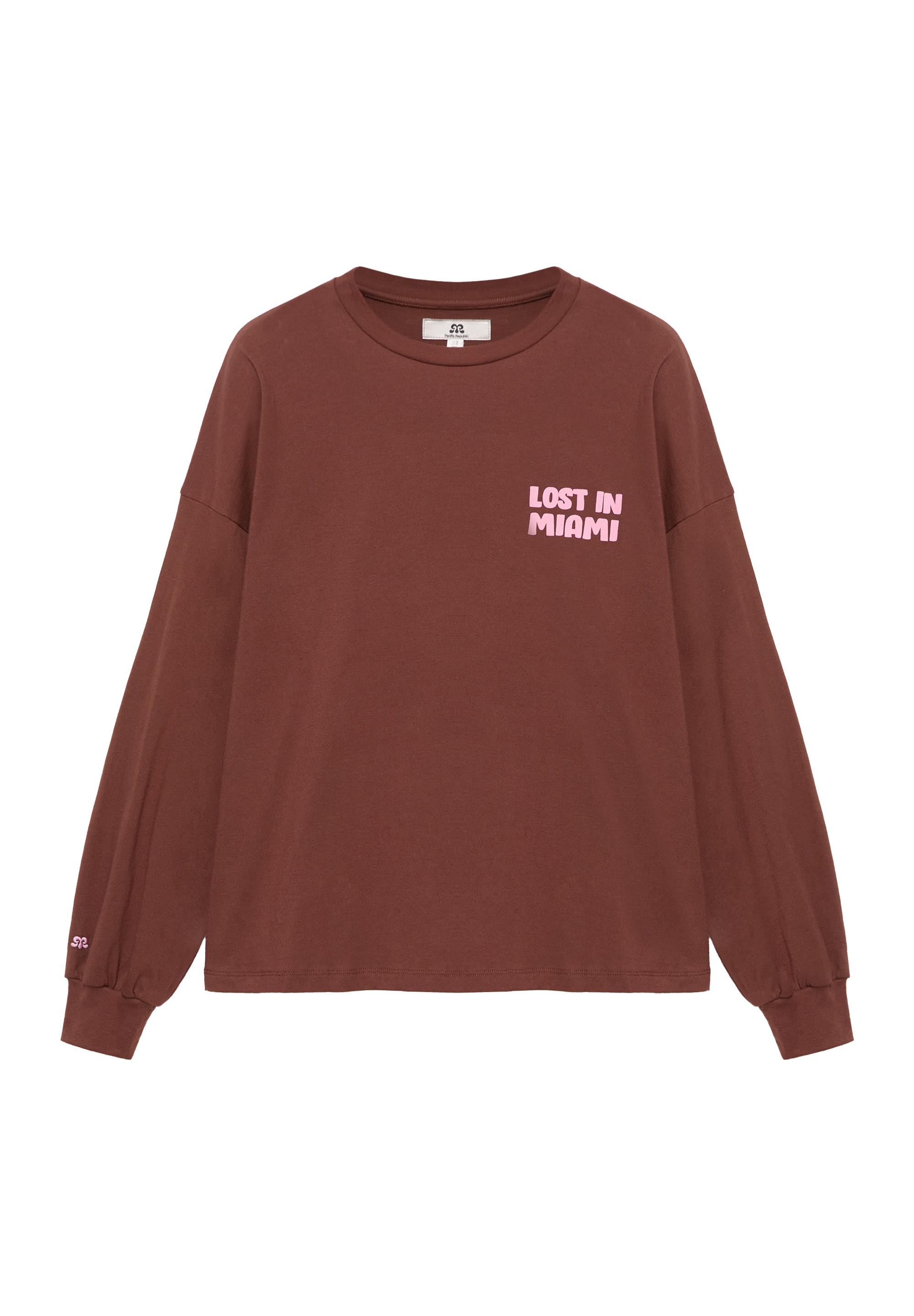 Oversize graphic T-shirt — Brown