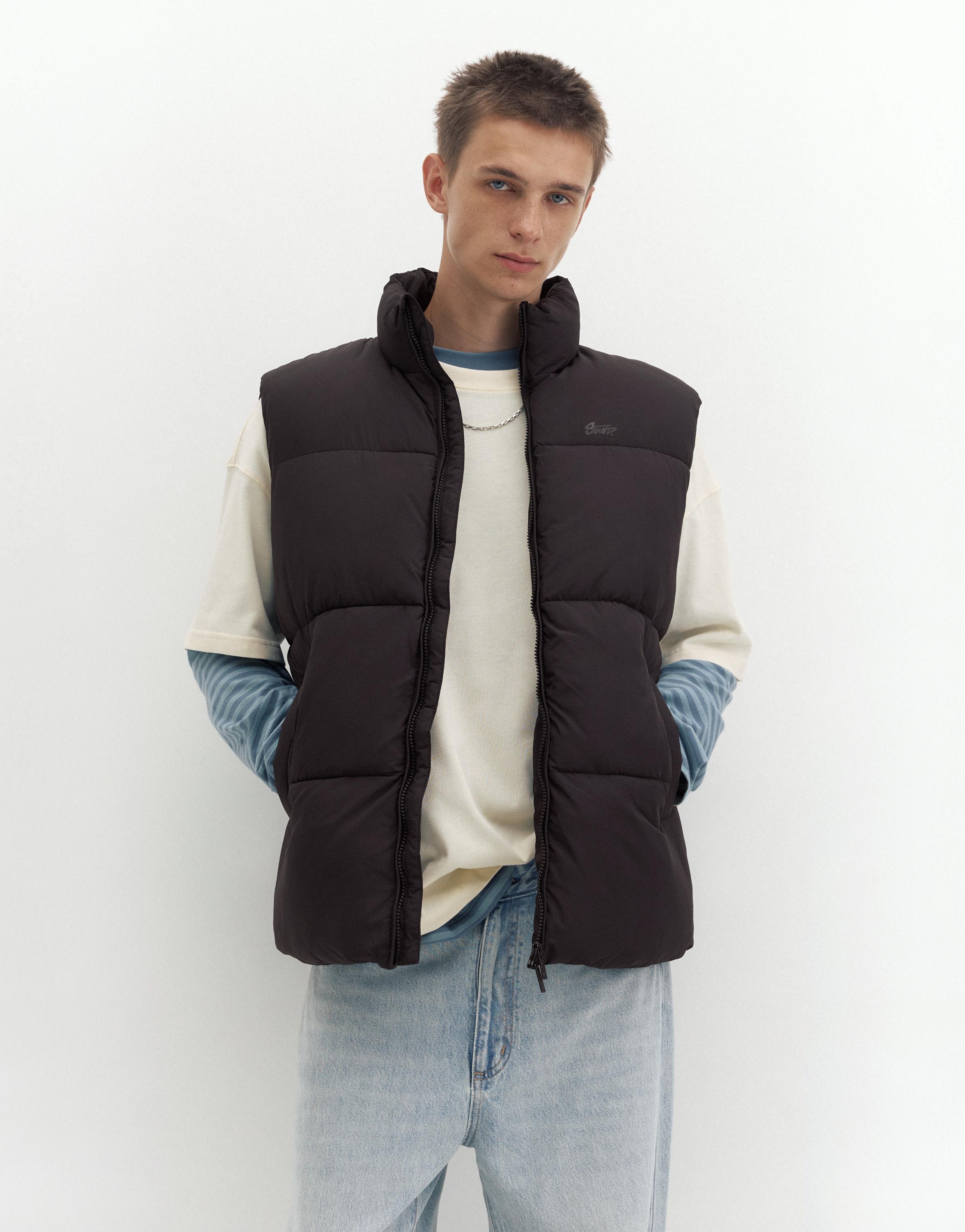 STWD quilted gilet — Black