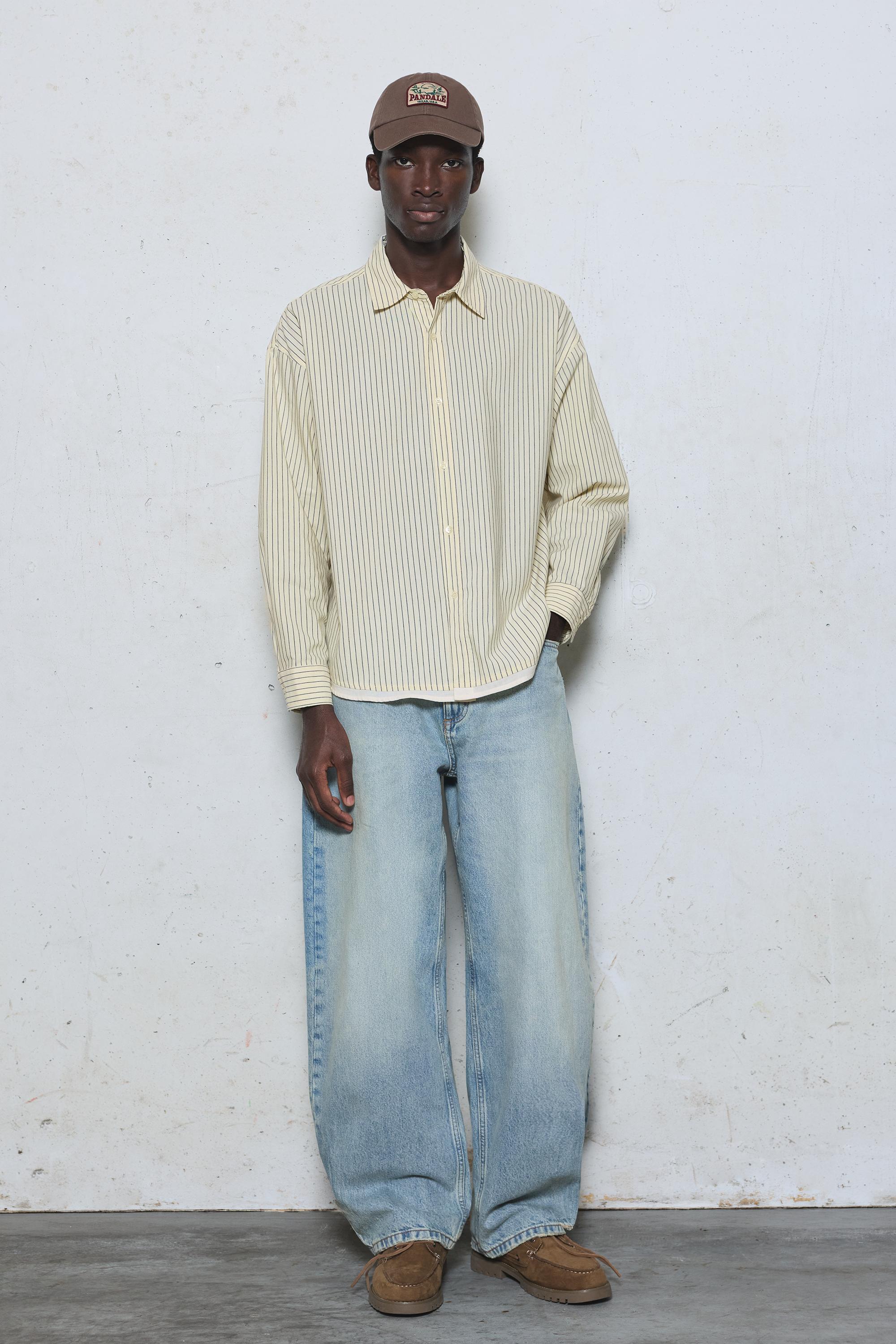 Striped long sleeve shirt — Vanilla