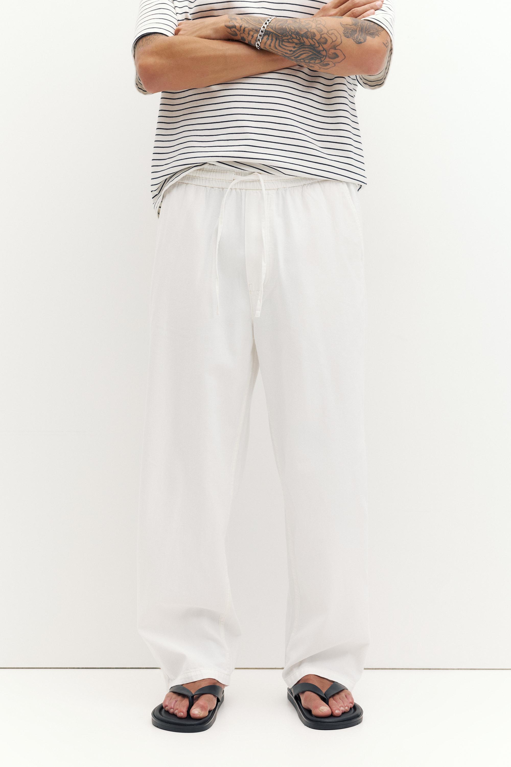 Denim joggers — Ecru