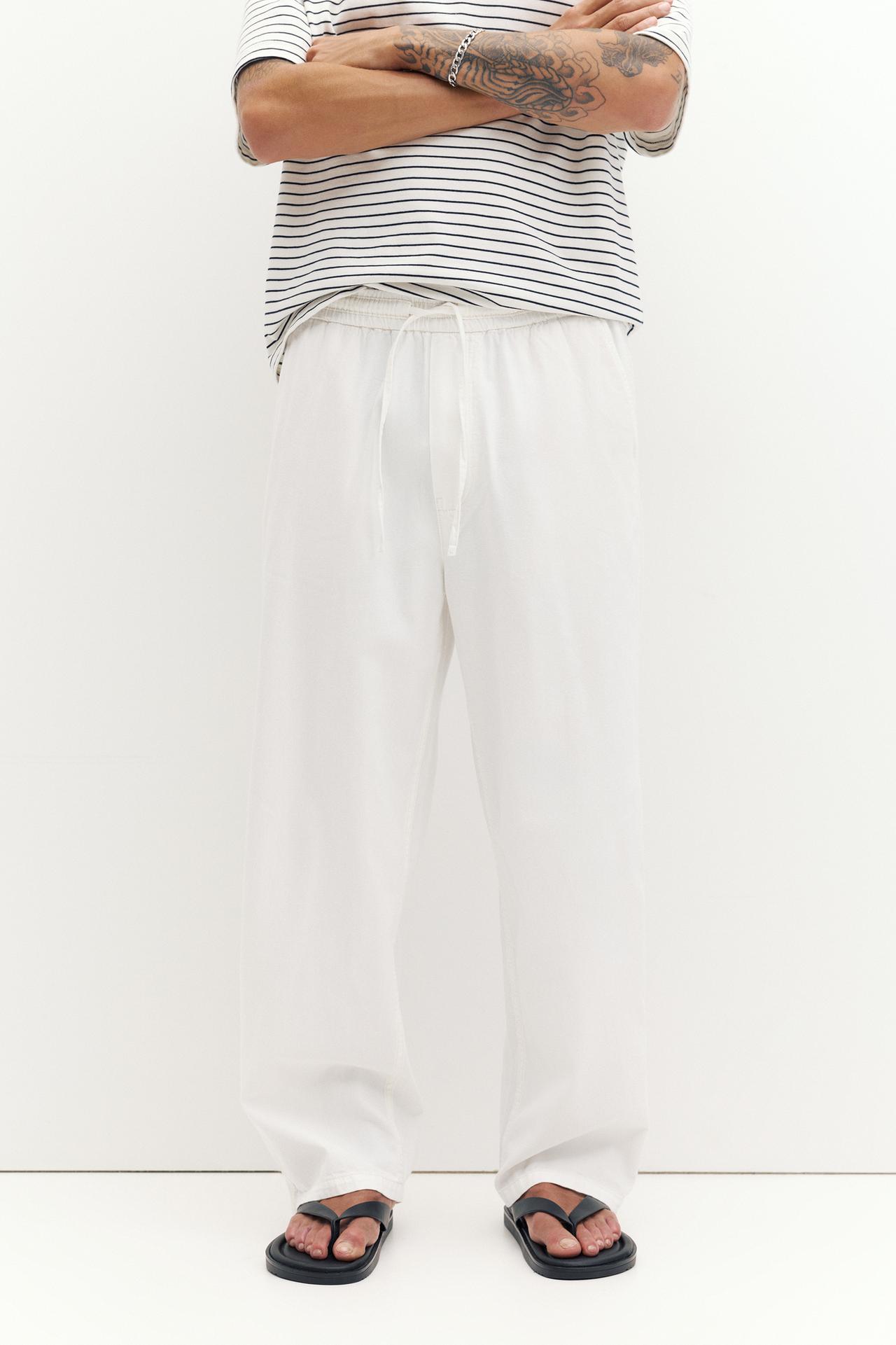 Denim joggers — Ecru